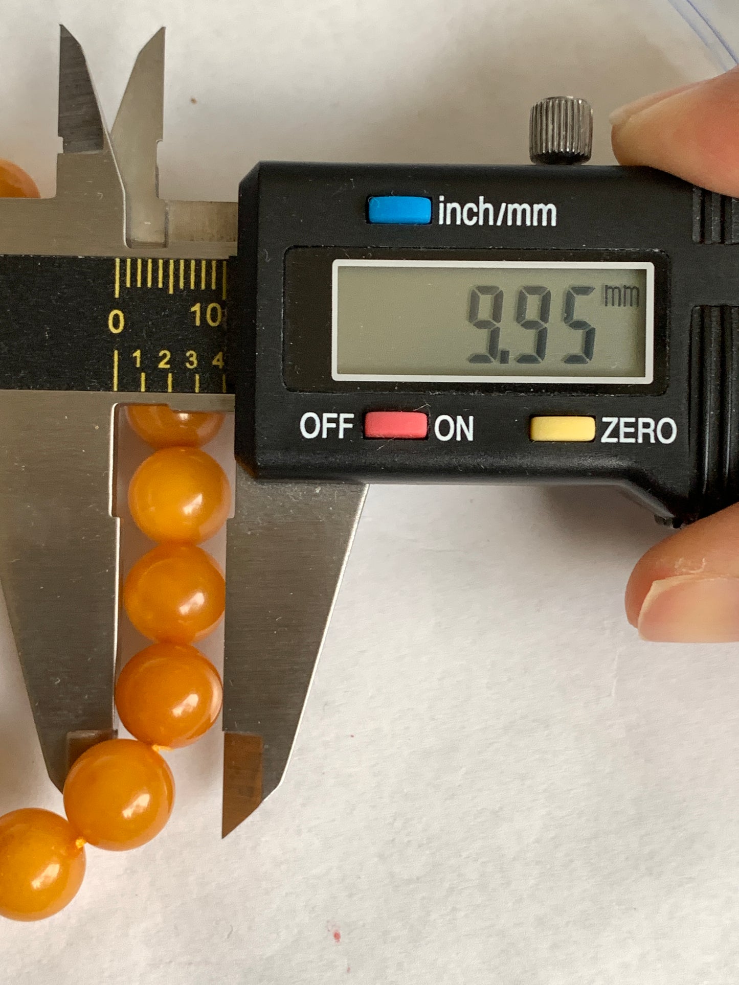 Natural Genuine Aged Beewax Golden Yellow Amber Beaded Bracelet Steetchy 9.9mm 6.25” 10g 天然蜜蜡满蜡琥珀手串 ZMLZ288