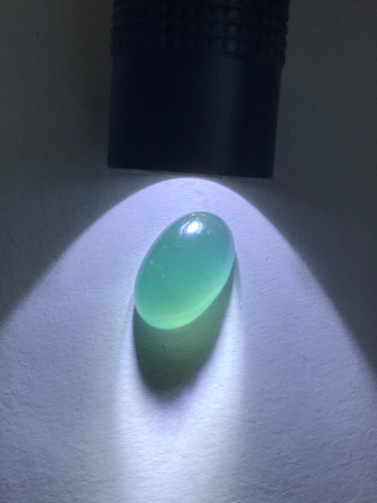 #5 - Natural Grade A Guatemalan Icy Blue Jade Jadeite Oval Cabochon Loose Stone