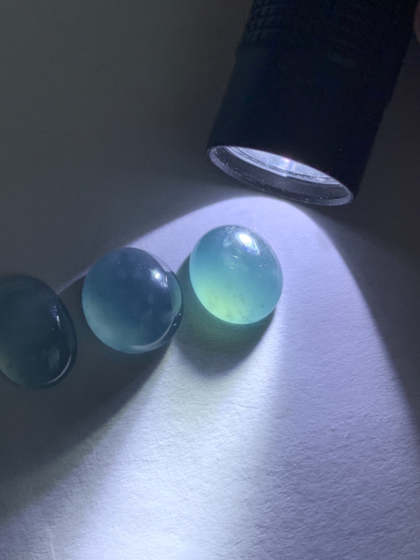 #4 - Natural Grade A Guatemalan Icy Blue Jade Jadeite Oval Cabochon Loose Stone