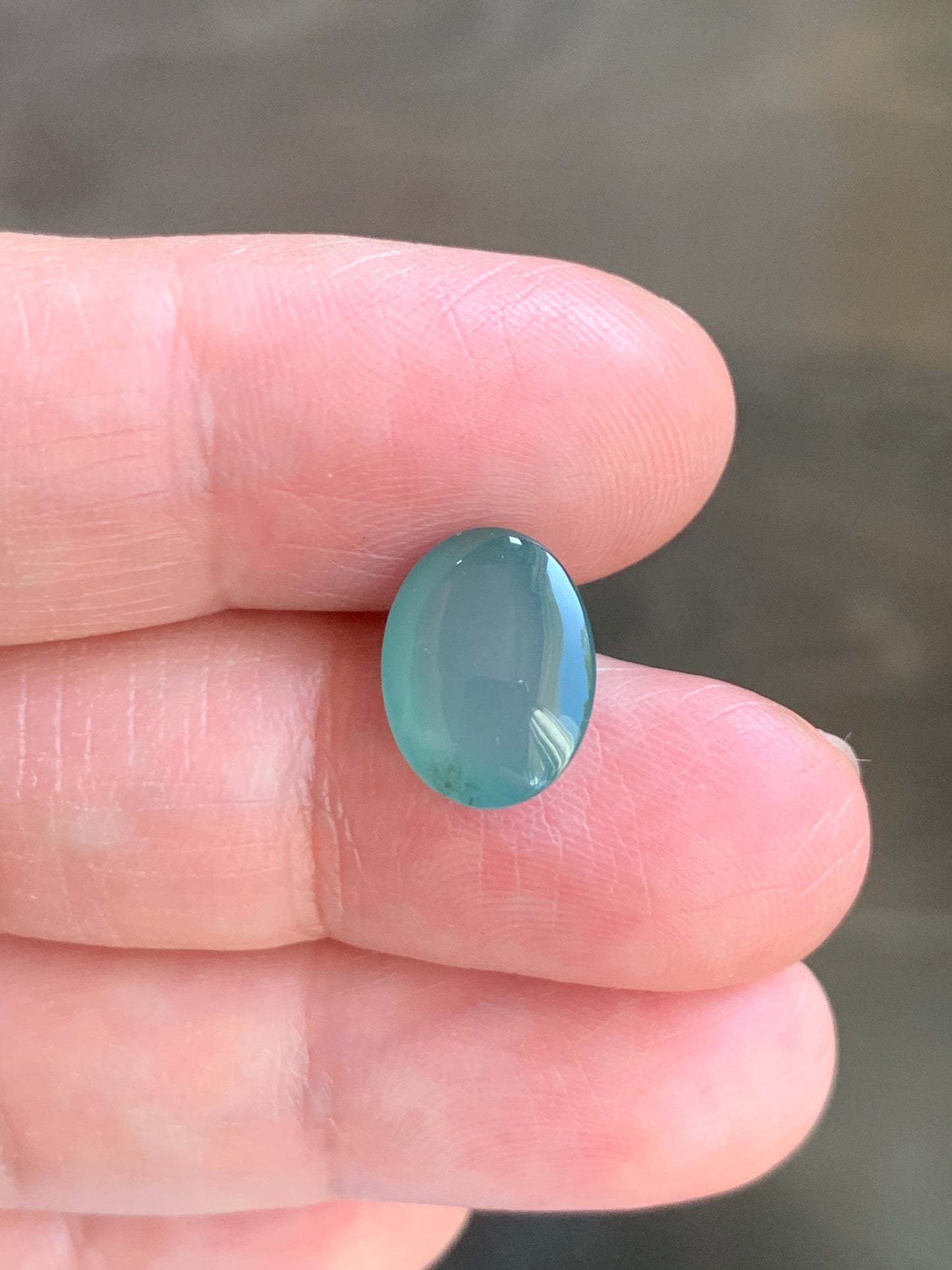 #8 - Natural Grade A Guatemalan Icy Light Green Jadeite Oval Cabochon Loose Stone