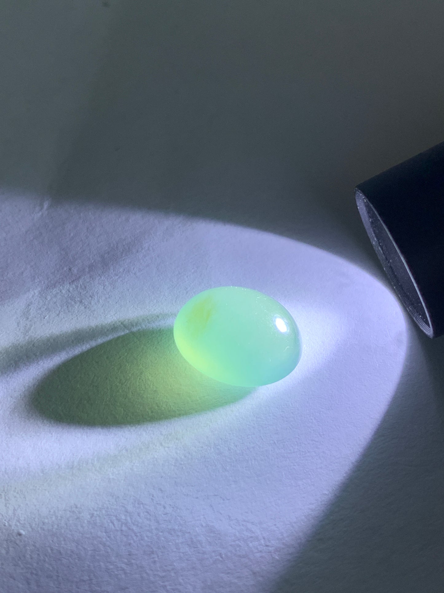 #8 - Natural Grade A Guatemalan Icy Light Green Jadeite Oval Cabochon Loose Stone