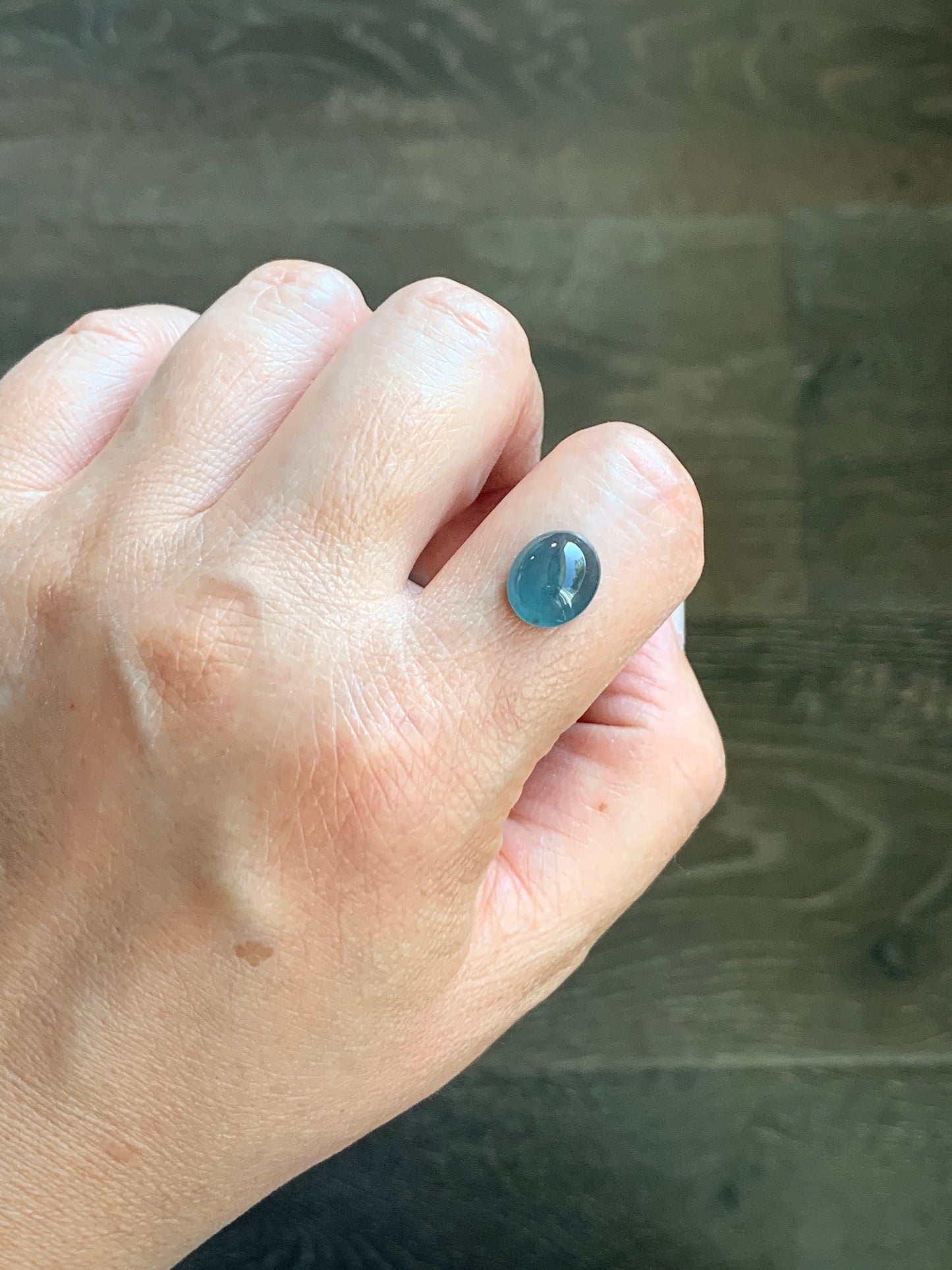 #4 - Natural Grade A Guatemalan Icy Blue Jade Jadeite Oval Cabochon Loose Stone