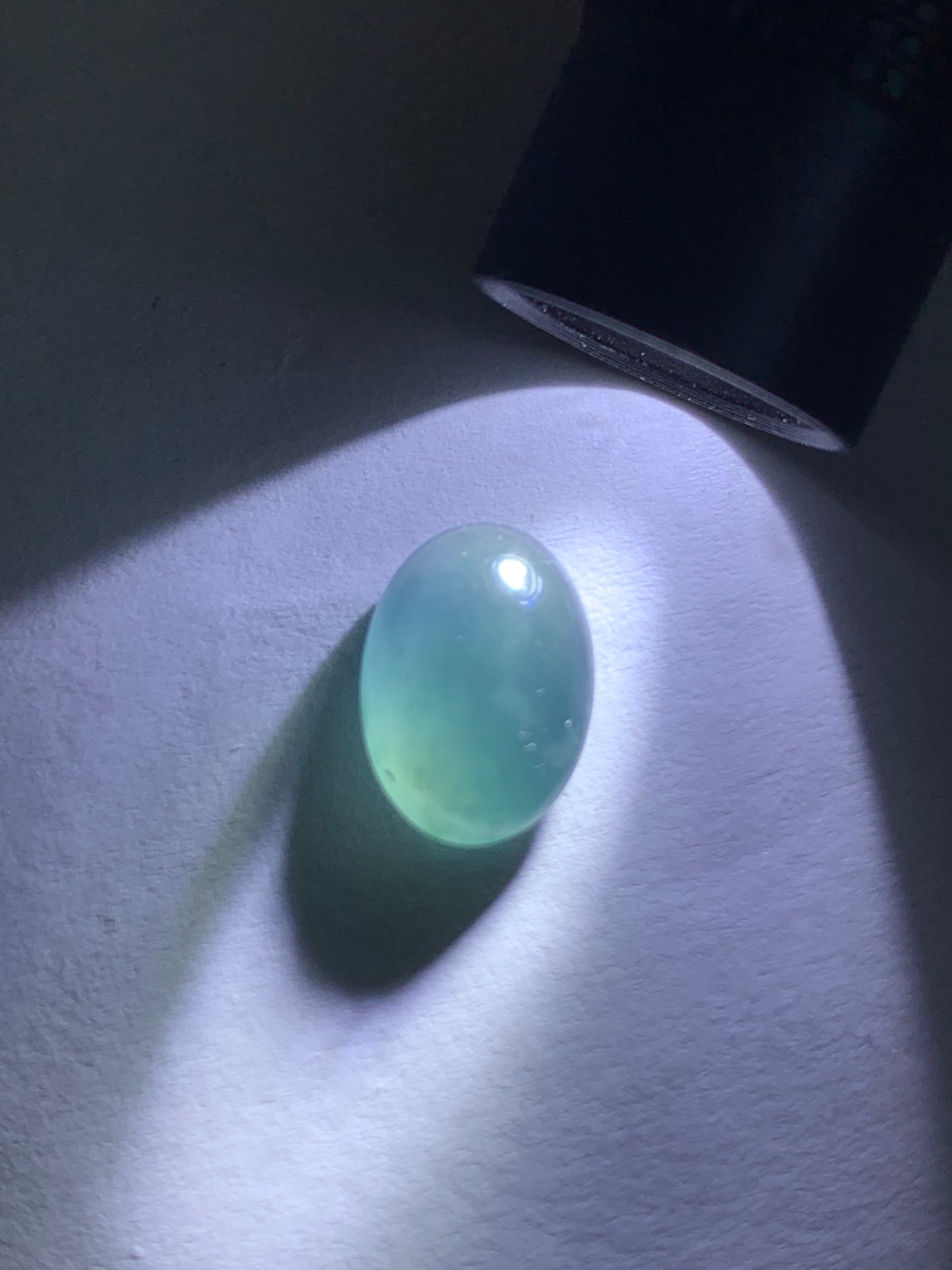 #6 - Natural Grade A Guatemalan Icy Blue Jade Jadeite Oval Cabochon Loose Stone