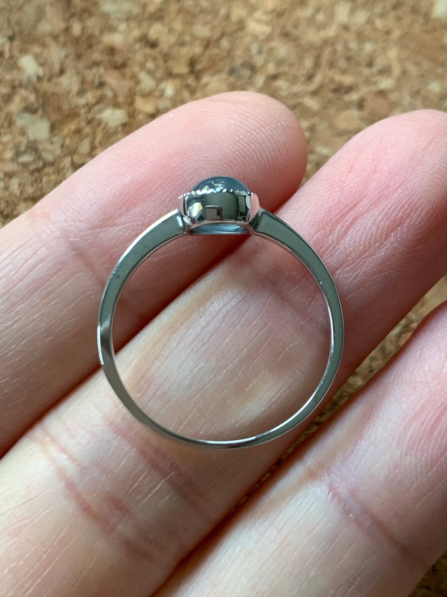 Certified Natural Guatemalan Premium Highly Translucent Icy Blue Jadeite Solitaire Ring 18K White Gold Size 7 天然冰危蓝水起光翡翠镶嵌戒指 1071
