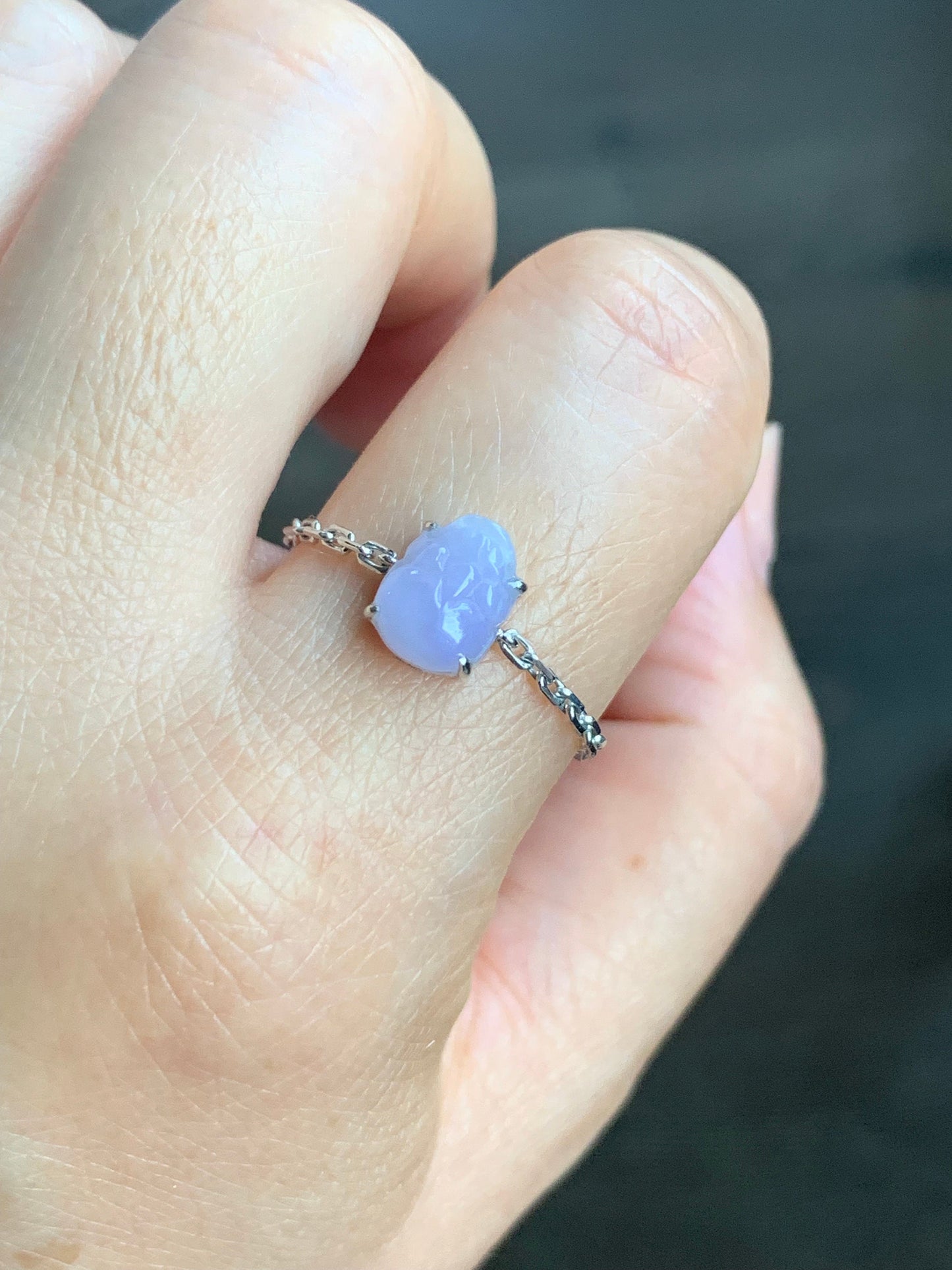 Certified Natural Burmese Icy Translucent Vibrant Green / Purple / Yellow Jadeite Pixiu Chain Ring 18K Gold Adjustable 天然缅甸冰绿/紫/黄翡翠貔貅镶嵌链戒