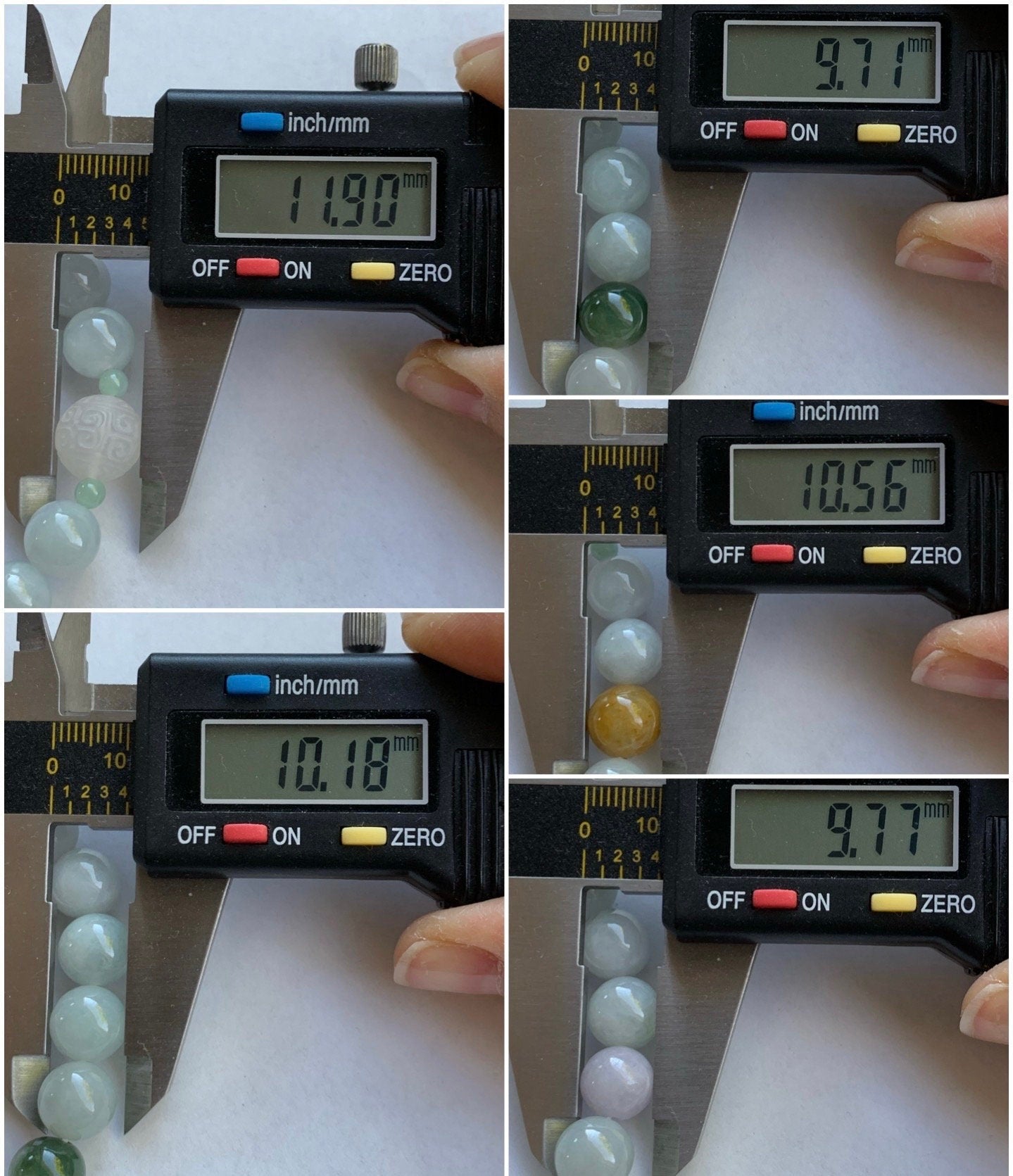 Natural Burmese Grade A Icy Translucent Multicolored Jadeite Beads Icy White Agate Bead Beaded Bracelet Stretchy 7” 32g 天然缅甸多宝翡翠玛瑙珠手串