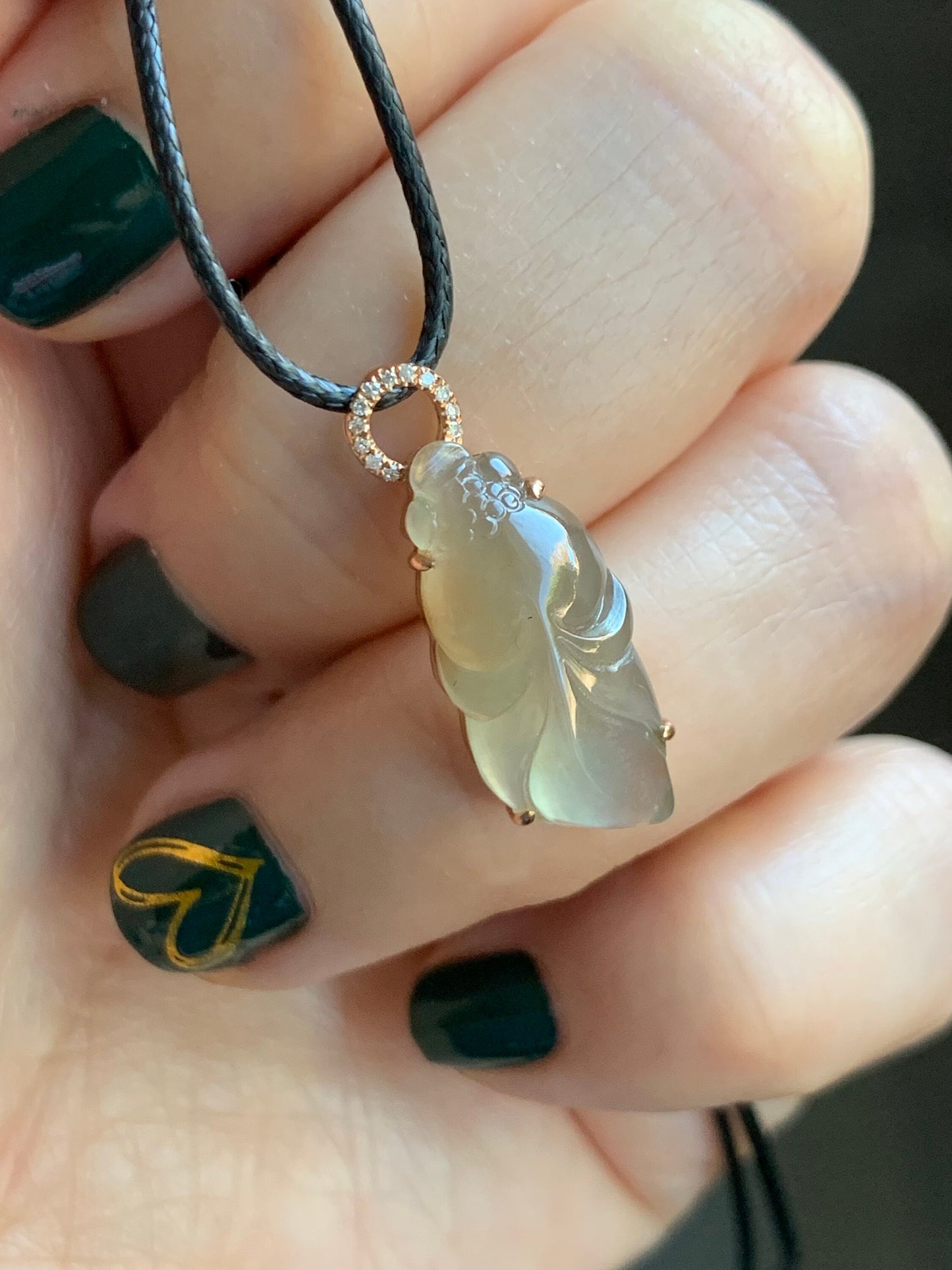 Certified Natural Burmese Highly Translucent Gelatinous Icy Tea Colored Jadeite Goldfish Pendant 18K Rose Gold Diamonds 天然缅甸老种冰红茶翡翠金鱼钻石镶嵌吊坠