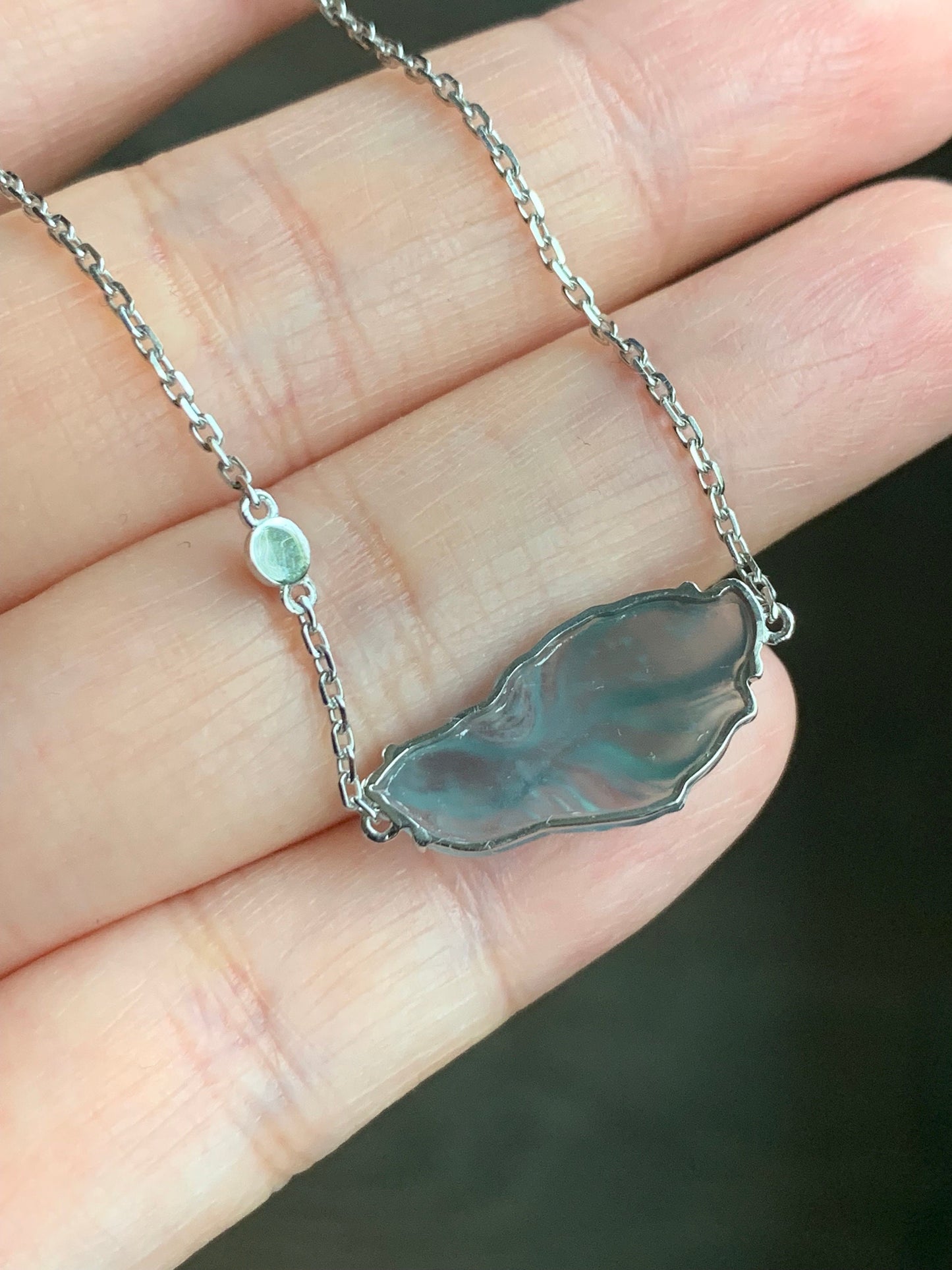 Certified Natural Guatemalan Icy Highly Translucent Dusty Blue Jadeite Betta Fish Bracelet 18K White Gold 6.25”-7.25” 天然冰危淡蓝翡翠斗鱼金镶手链 345