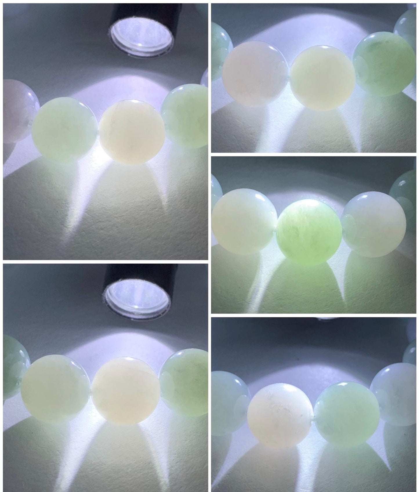 Certified Natural Grade A Icy Translucent Pastel Multicolored Jadeite Large Beads Beaded Bracelet Stretchy 13mm