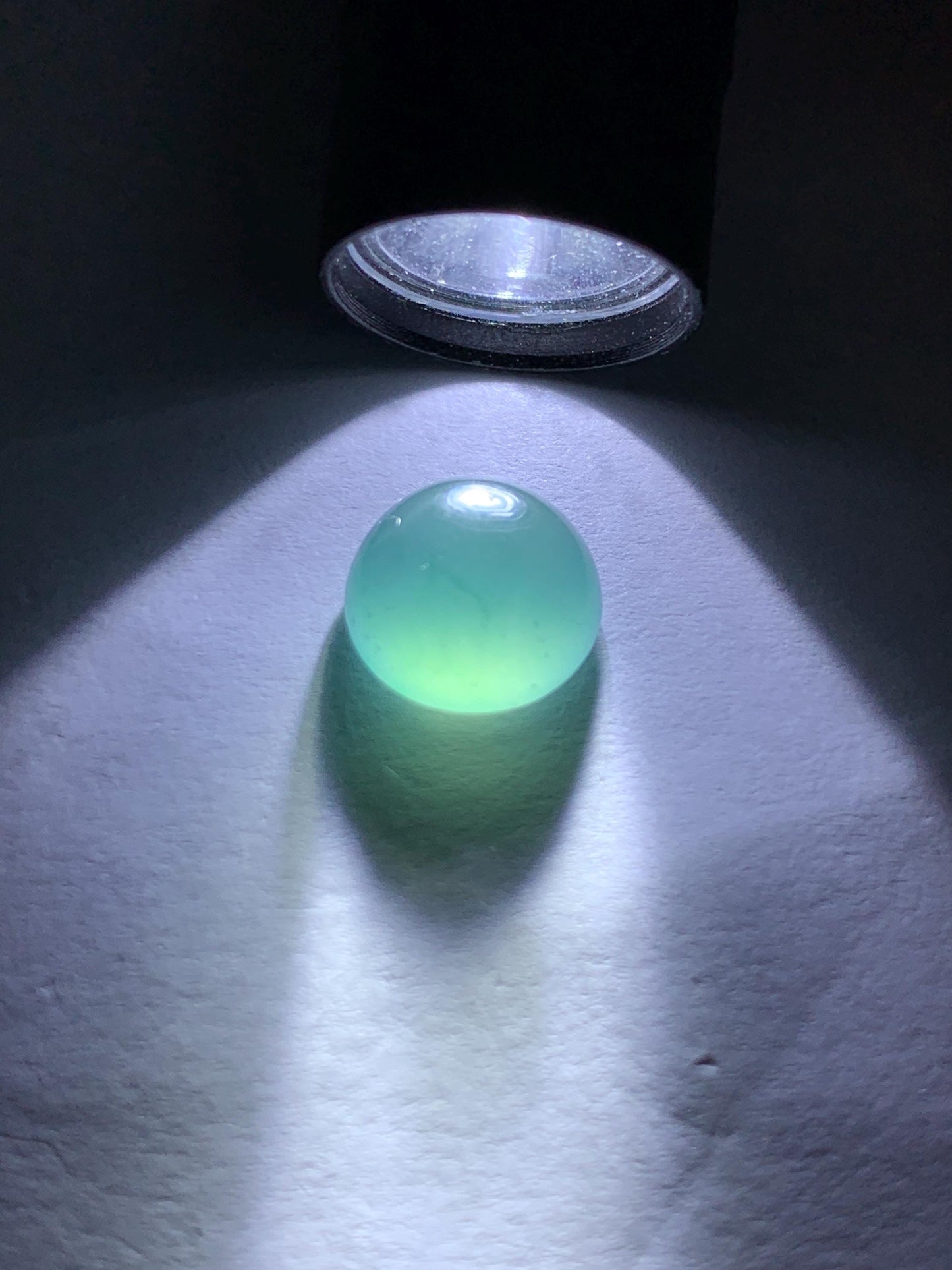 Natural Grade A Guatemalan Icy Highly Translucent & Gelatinous Teal Blue Jadeite Cabochon Loose Stone 10x10.2x5.5mm 天然冰危蓝绿起光翡翠蛋面