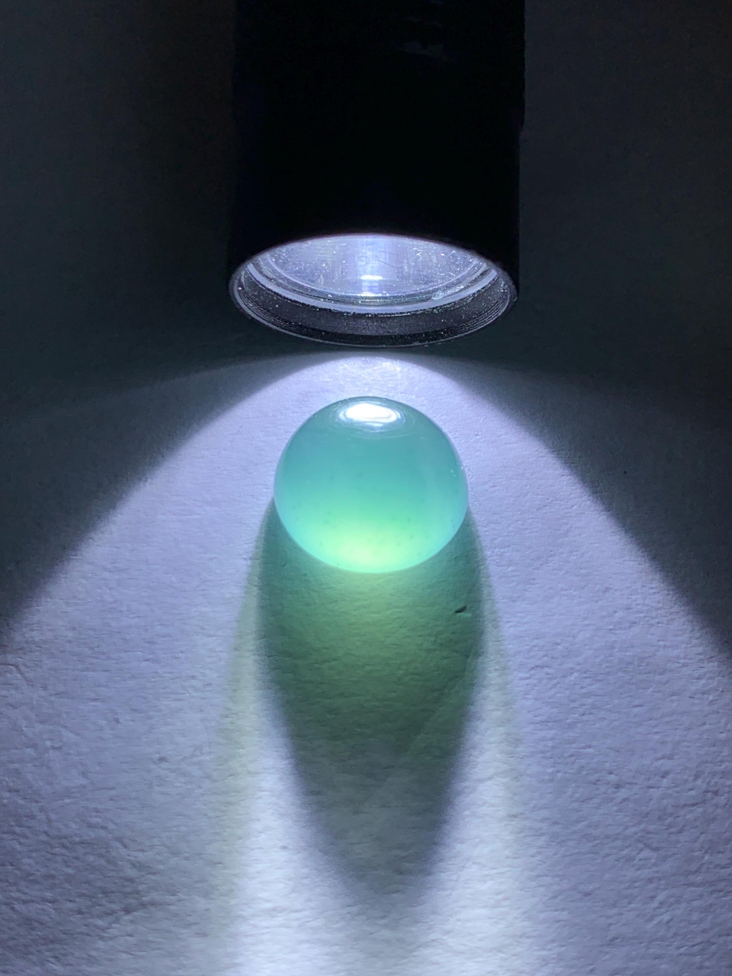 Natural Grade A Guatemalan Icy Highly Translucent & Gelatinous Teal Blue Jadeite Cabochon Loose Stone 10x10.2x5.5mm 天然冰危蓝绿起光翡翠蛋面