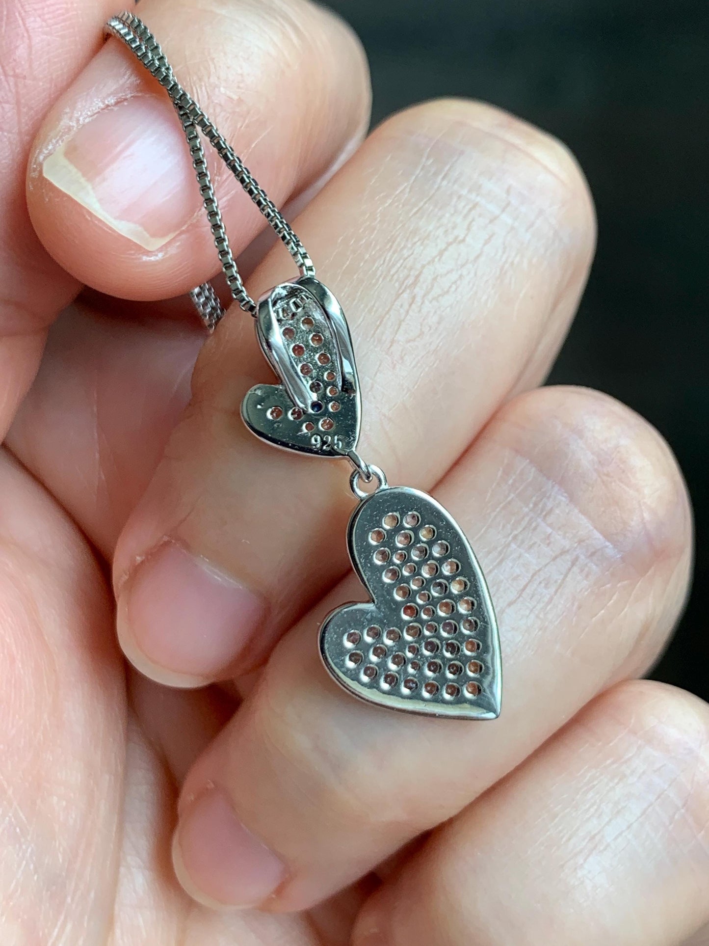 Natural Genuine Sapphire Multicolored Rainbow Sapphire Cluster Heart Pendant S925 Sterling Silver Sapphire Heart Pendant 887-P