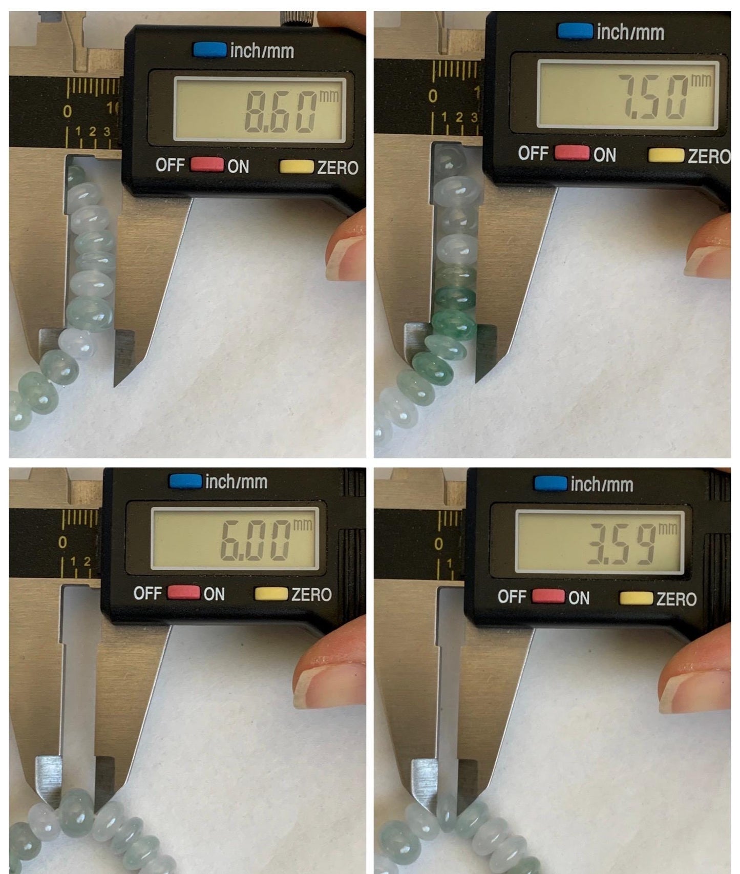 Natural Grade A Icy Highly Translucent Gelatinous Multicolored Jade Jadeite Drum Beads Beaded Bracelet 6.75” 18g 天然冰透浅多宝翡翠鼓珠手串 DBB538A