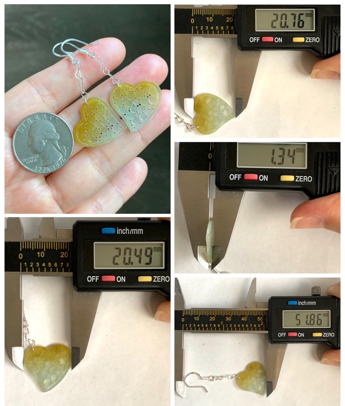 Natural Grade A Icy Highly Translucent Vibrant Yellow Jade Jadeite Openwork Engraved Heart Earrings Sterling Silver 天然冰黄翡翠镂空雕爱心足银耳钩耳吊BMH496A