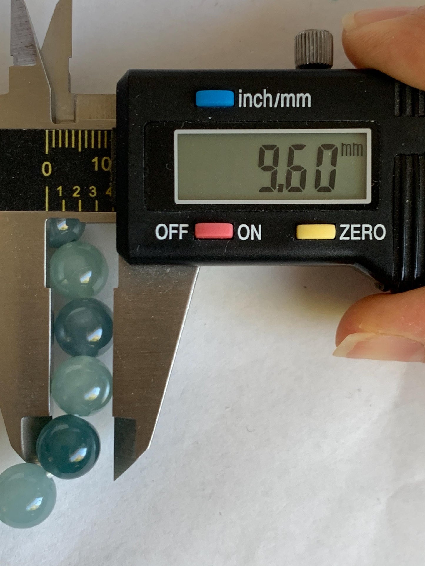 Natural Grade A Guatemalan Icy Highly Translucent Gelatinous Multicolored Jade Jadeite Beaded Bracelet 9.6mm 7” 30g 天然老种冰危蓝水多宝翡翠手串 DWDB240