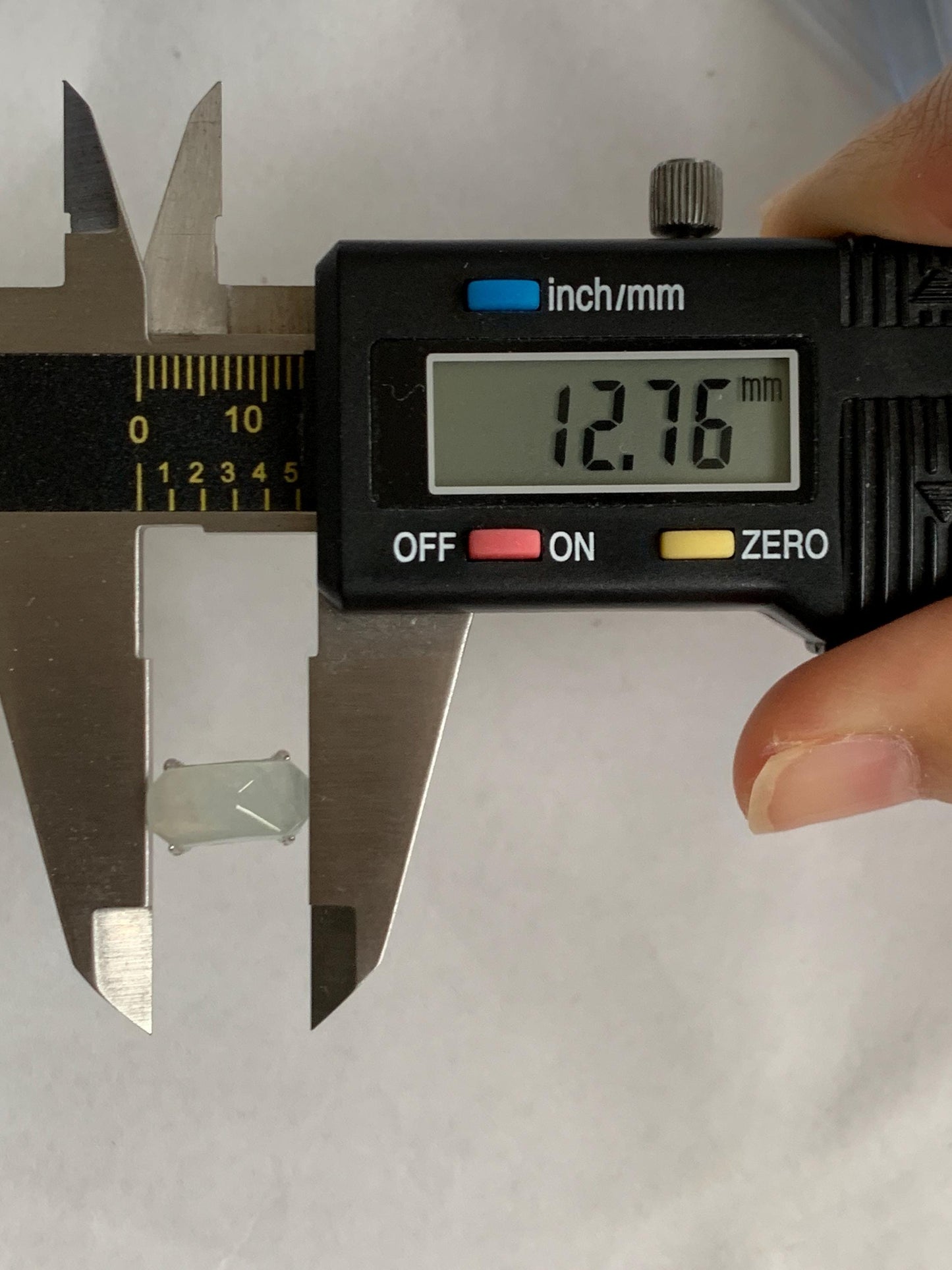 Natural Grade A Icy Translucent Gelatinous White Faceted Jade Jadeite Ring Sterling Silver Size 7 Adjustable 天然冰胶翡翠切割马鞍蛋面银镶戒指 QGA240