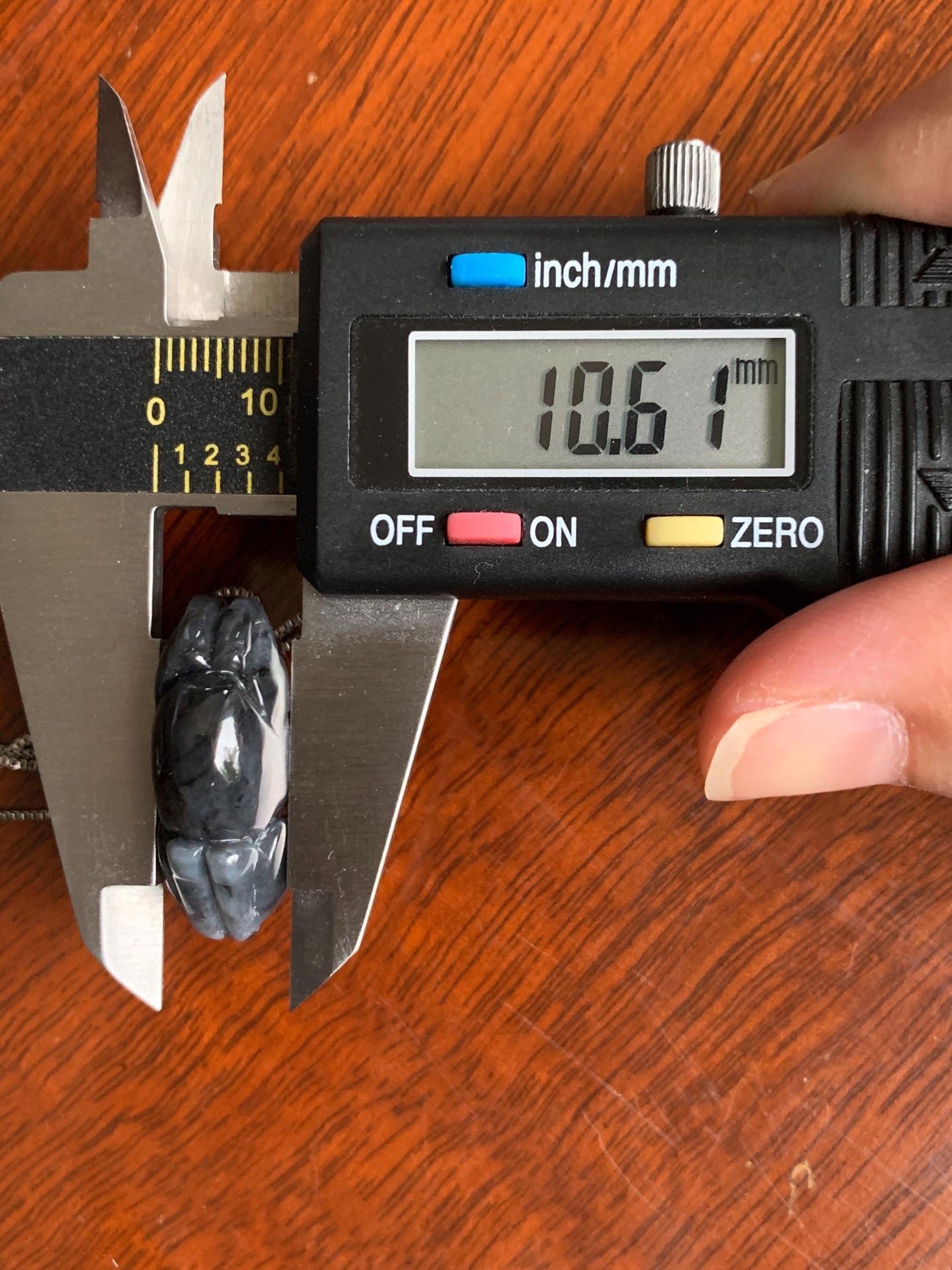 Natural Grade A Icy Translucent Gelatinous Dark Wuji Jade Jadeite Carved Tang Horse Pendant Sterling Silver 11g 天然冰胶深色乌鸡翡翠唐马银镶吊坠 MWJ440A