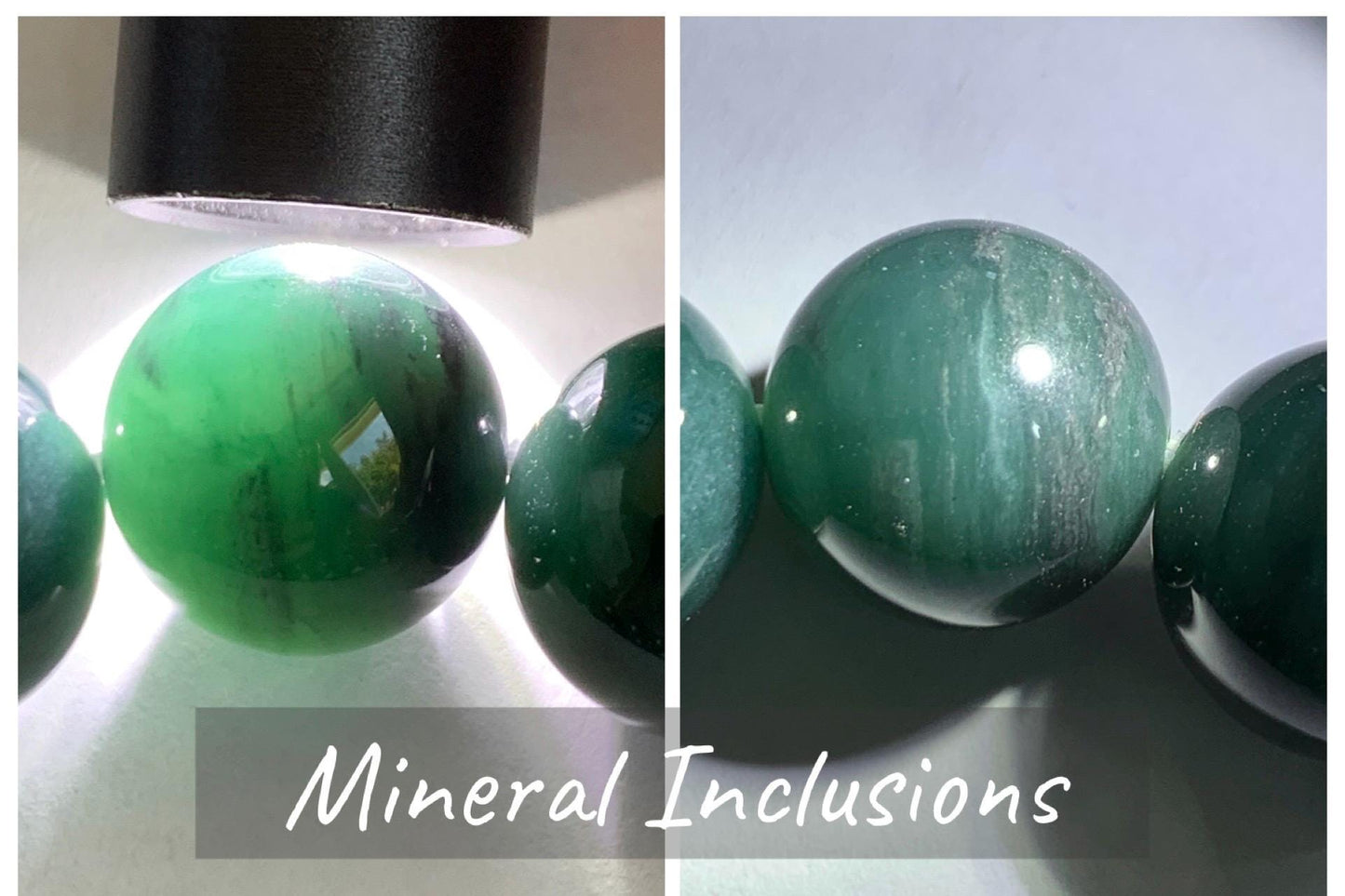 LARGE Natural Grade A Guatemalan Icy Translucent Dark Teal Green Jade Jadeite Beaded Bracelet 13.9mm 7.75” 70g 天然冰危深老蓝水翡翠大卡手串 WDS660A
