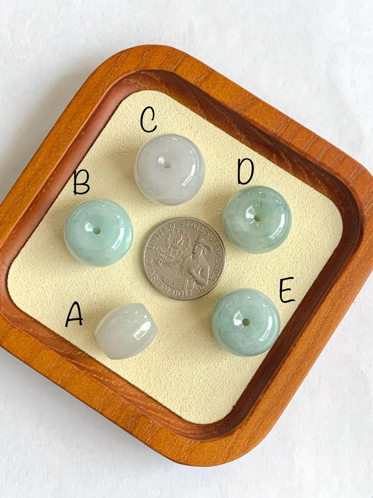 Natural Grade A Icy Translucent Pastel Colored Jade Jadeite Large Drum Beads Loose Jade Beads 天然冰胶淡色翡翠鼓珠 MGZ150