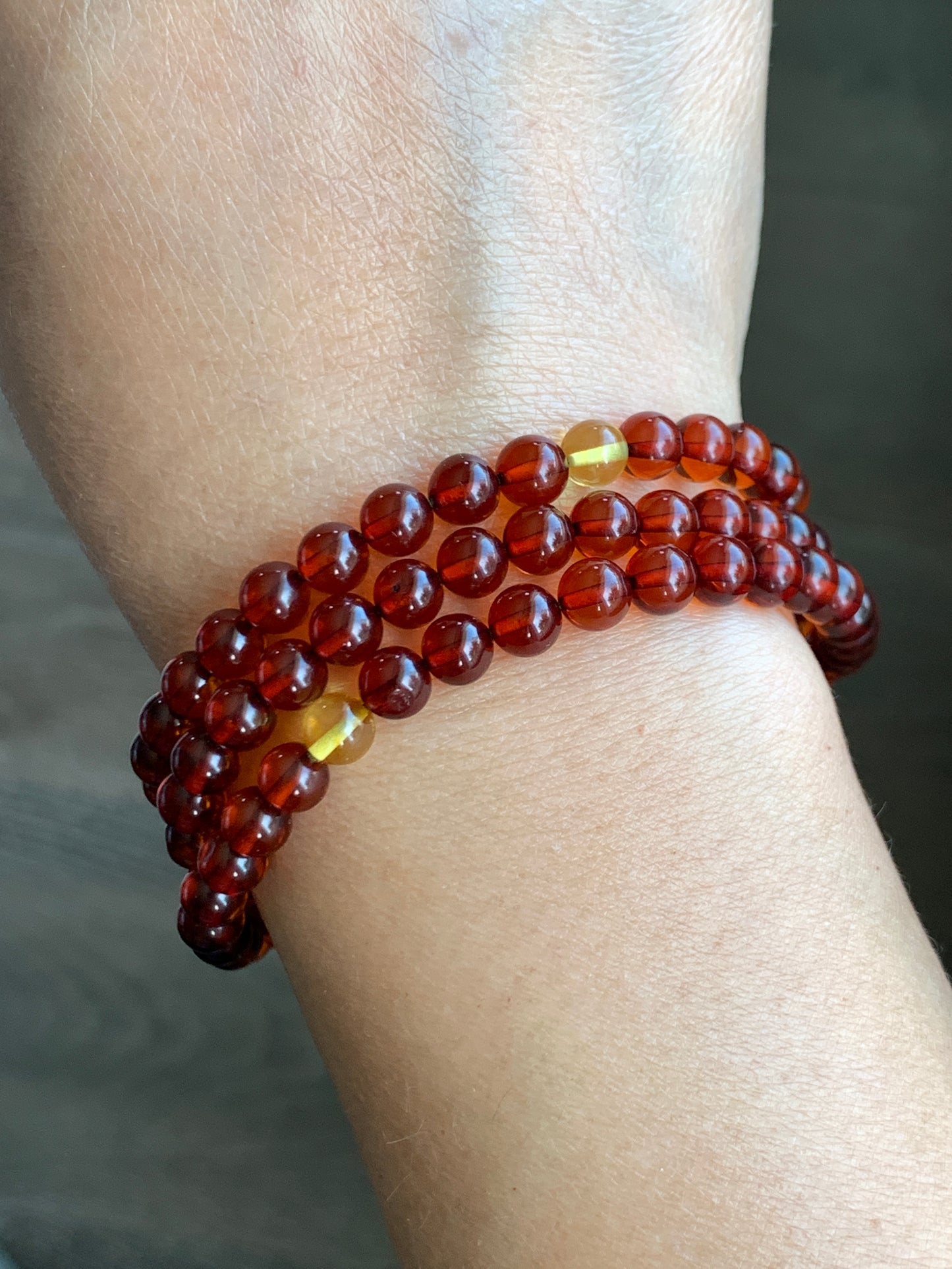 Certified Natural Amber Beads Long Strand Beaded Necklace 5.9-6mm 13g 24” 0870