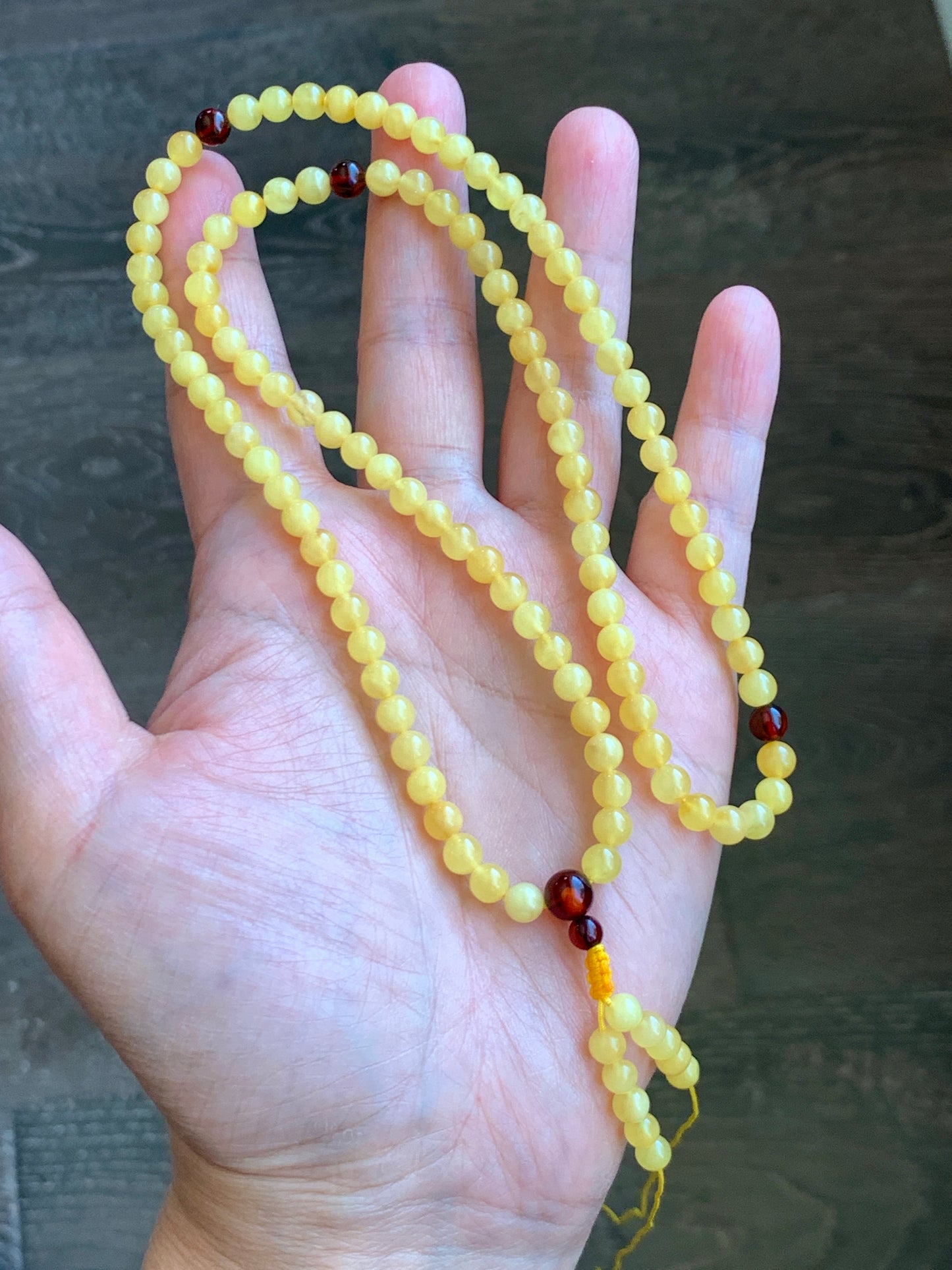 Certified Natural Amber Beads Long Strand Beaded Necklace 5.3mm 10.21g 22” 0871