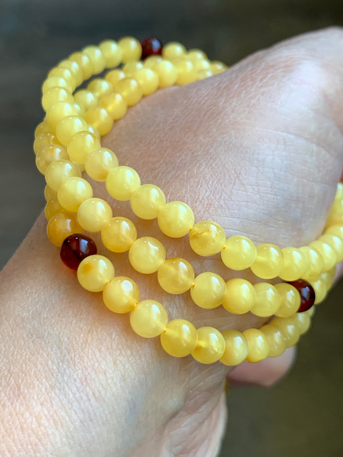 Certified Natural Amber Beads Long Strand Beaded Necklace 5.3mm 10.21g 22” 0871