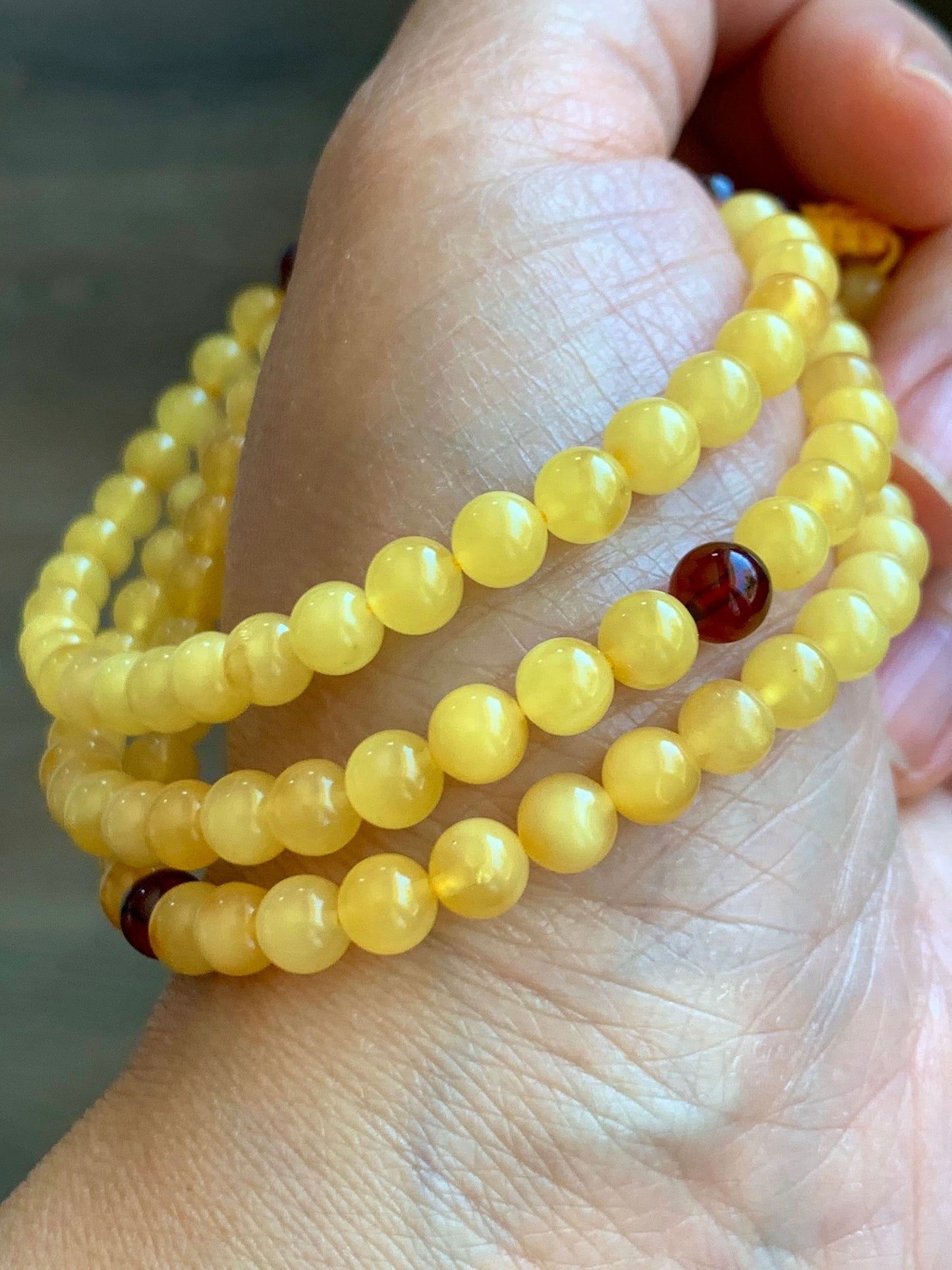 Certified Natural Amber Beads Long Strand Beaded Necklace 5.3mm 10.21g 22” 0871