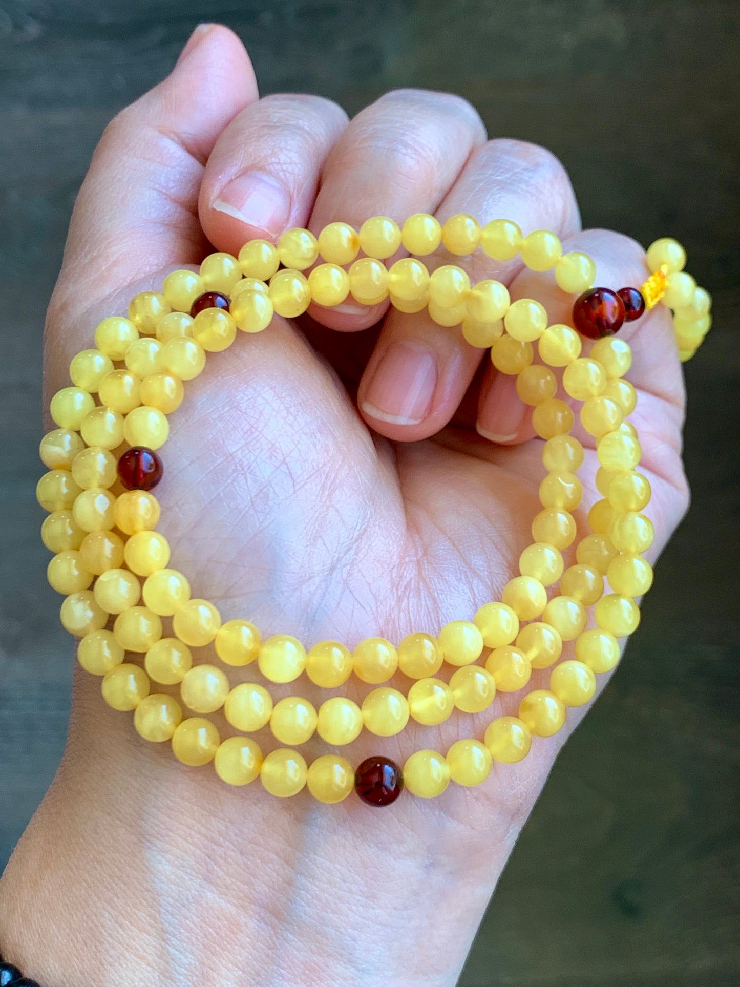 Certified Natural Amber Beads Long Strand Beaded Necklace 5.3mm 10.21g 22” 0871