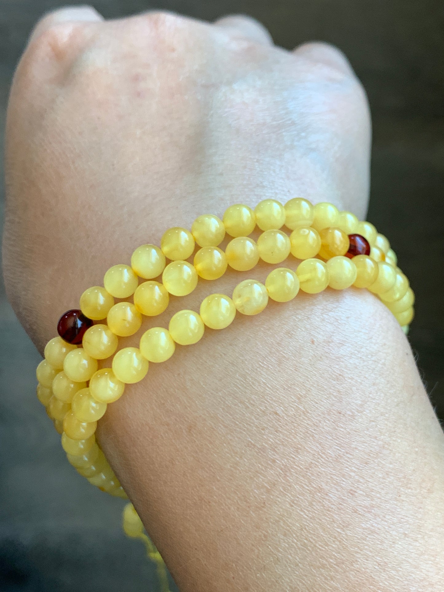 Certified Natural Amber Beads Long Strand Beaded Necklace 5.3mm 10.21g 22” 0871