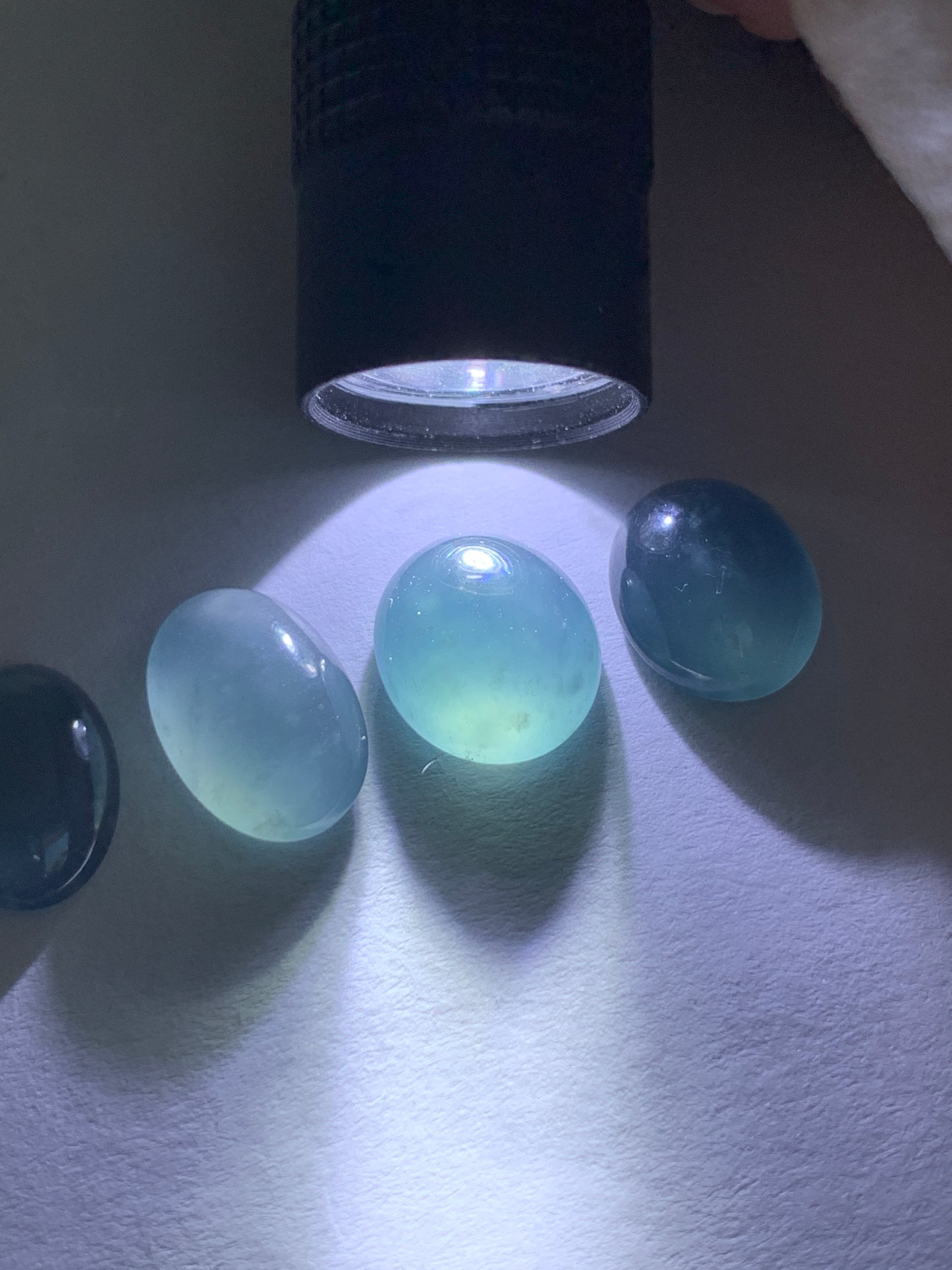 #3 - Natural Grade A Guatemalan Icy Blue Jade Jadeite Oval Cabochon Loose Stone