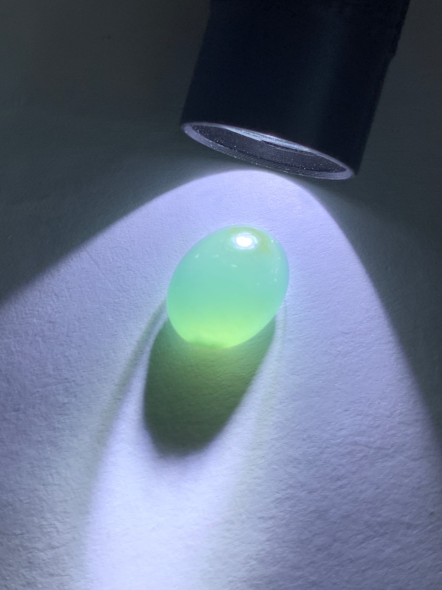 #8 - Natural Grade A Guatemalan Icy Light Green Jadeite Oval Cabochon Loose Stone
