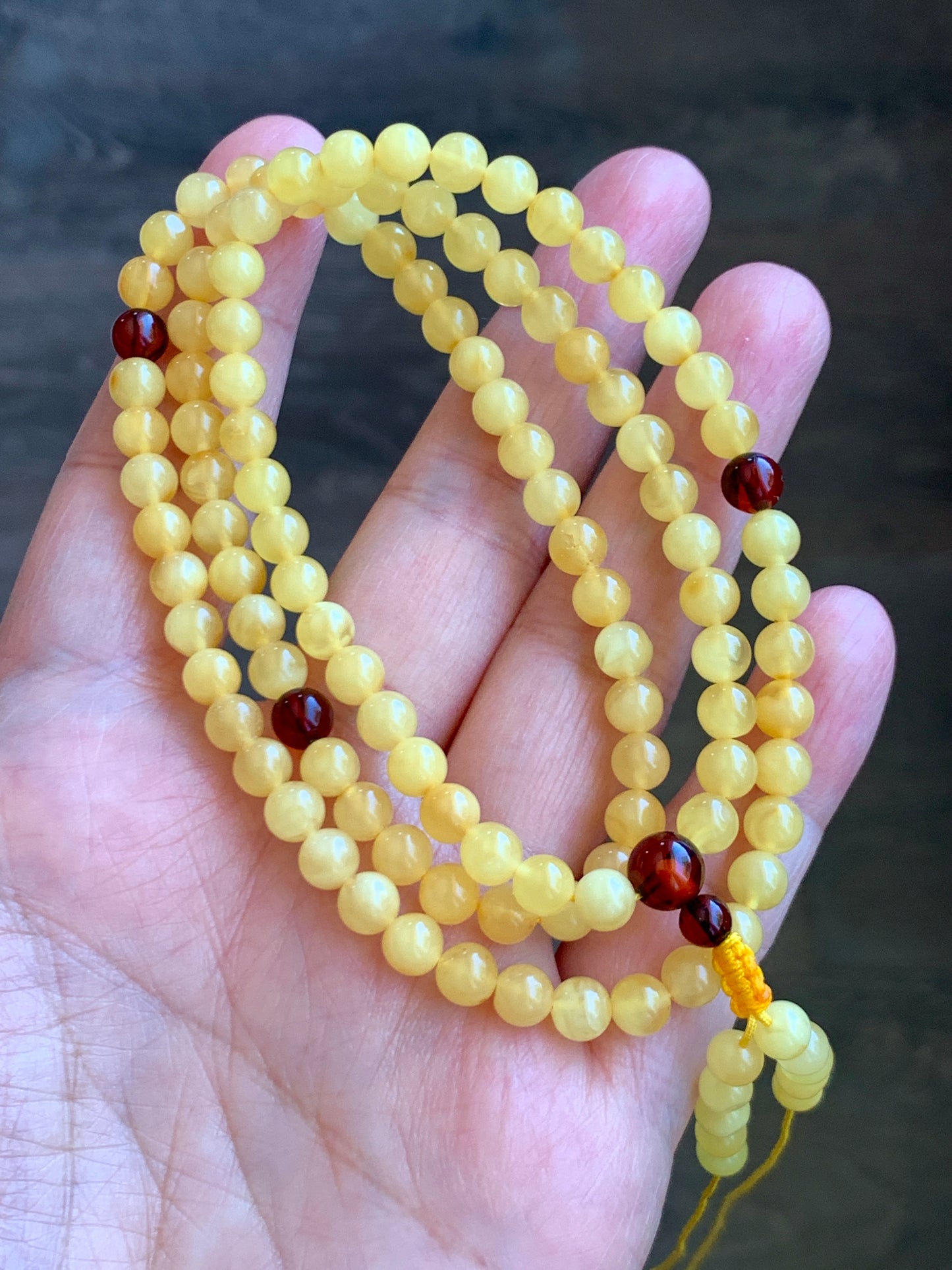 Certified Natural Amber Beads Long Strand Beaded Necklace 5.3mm 10.21g 22” 0871