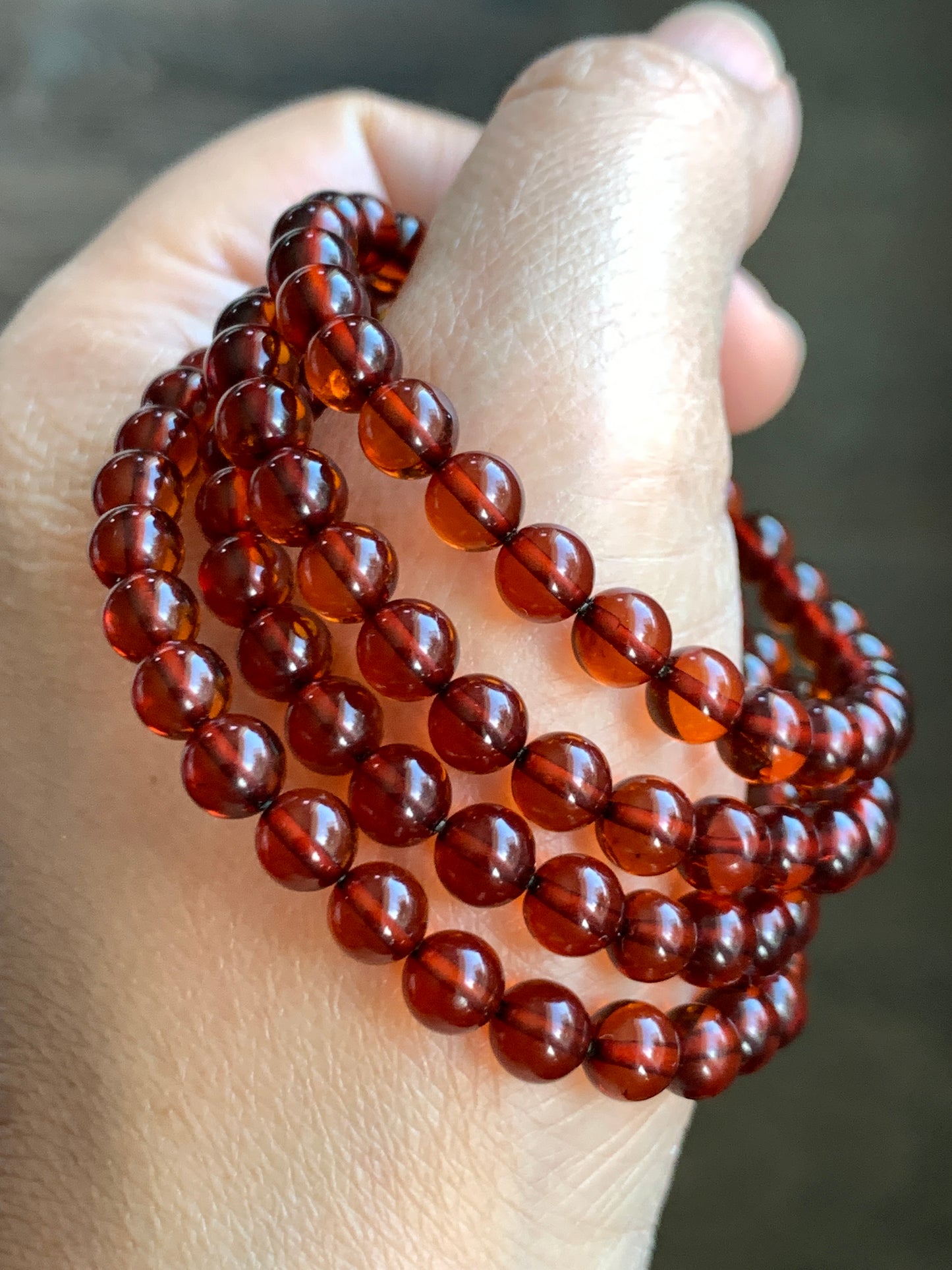 Certified Natural Amber Beads Long Strand Beaded Necklace 5.9-6mm 13g 24” 0870