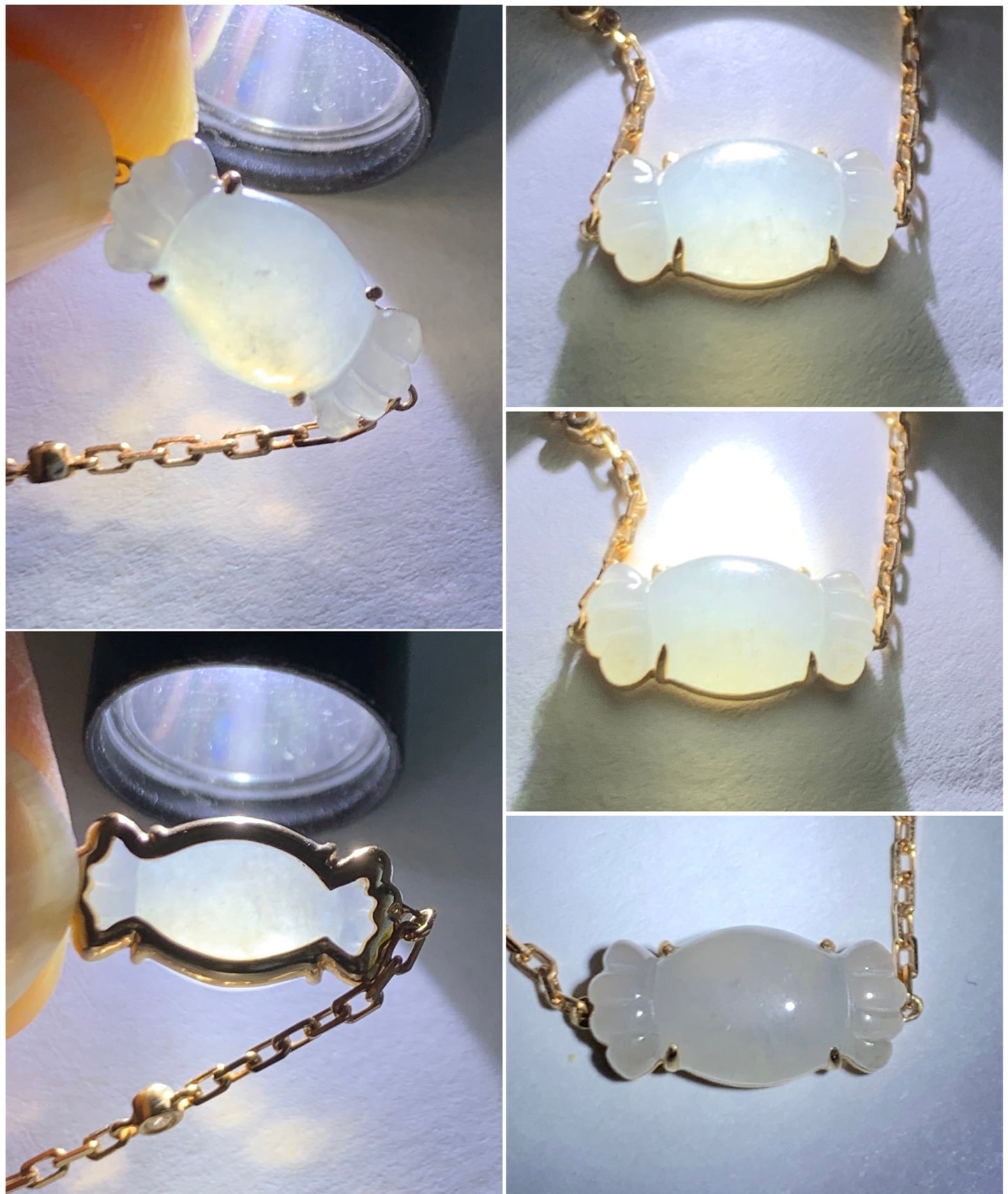 Certified Natural Grade A Icy Translucent Pastel Purple Jade Jadeite Candy Bracelet 18K Rose Gold Diamonds 6.25-7.25" 天然冰胶淡紫翡翠钻石镶嵌手链