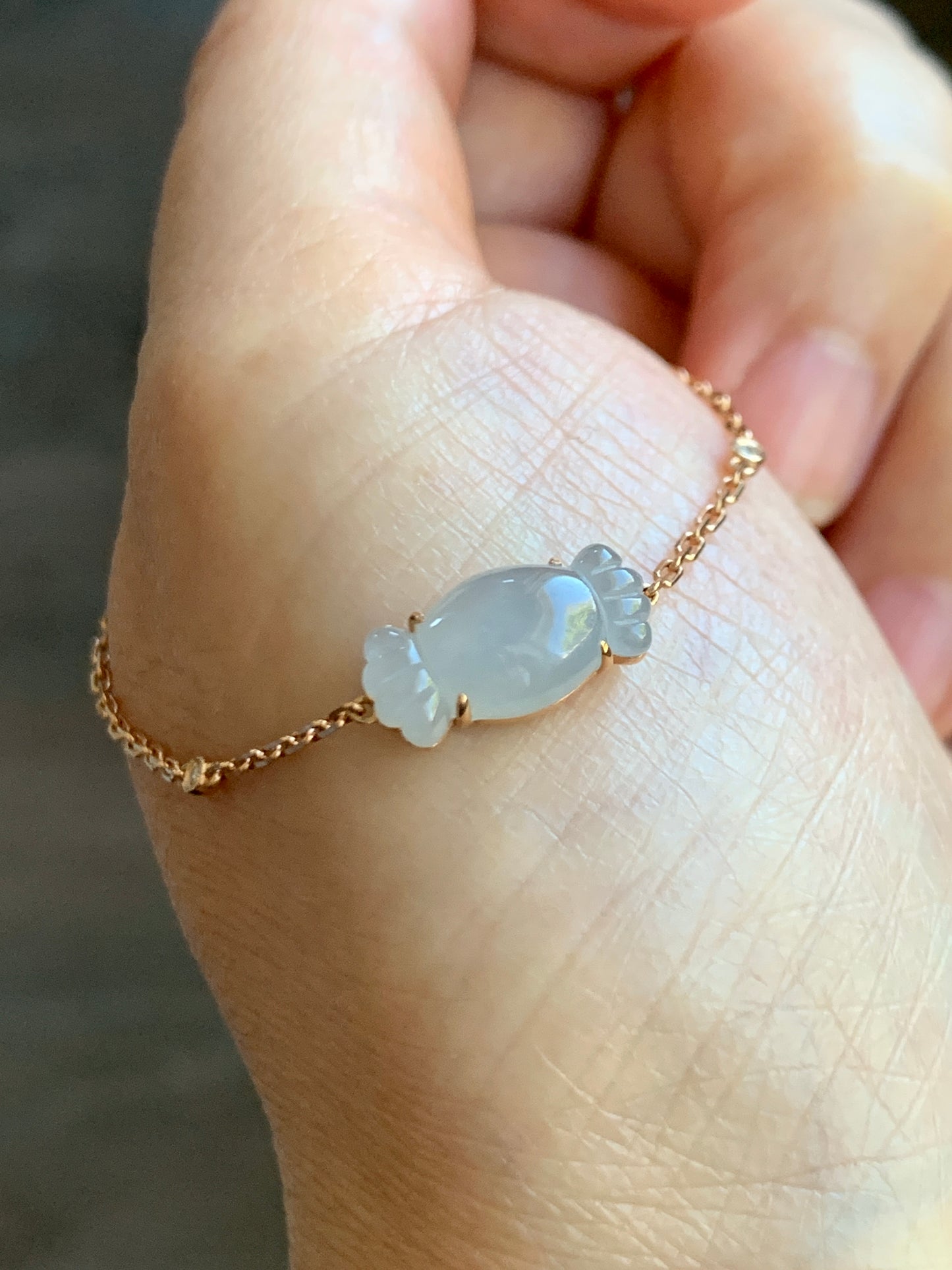 Certified Natural Grade A Icy Translucent Pastel Purple Jade Jadeite Candy Bracelet 18K Rose Gold Diamonds 6.25-7.25" 天然冰胶淡紫翡翠钻石镶嵌手链