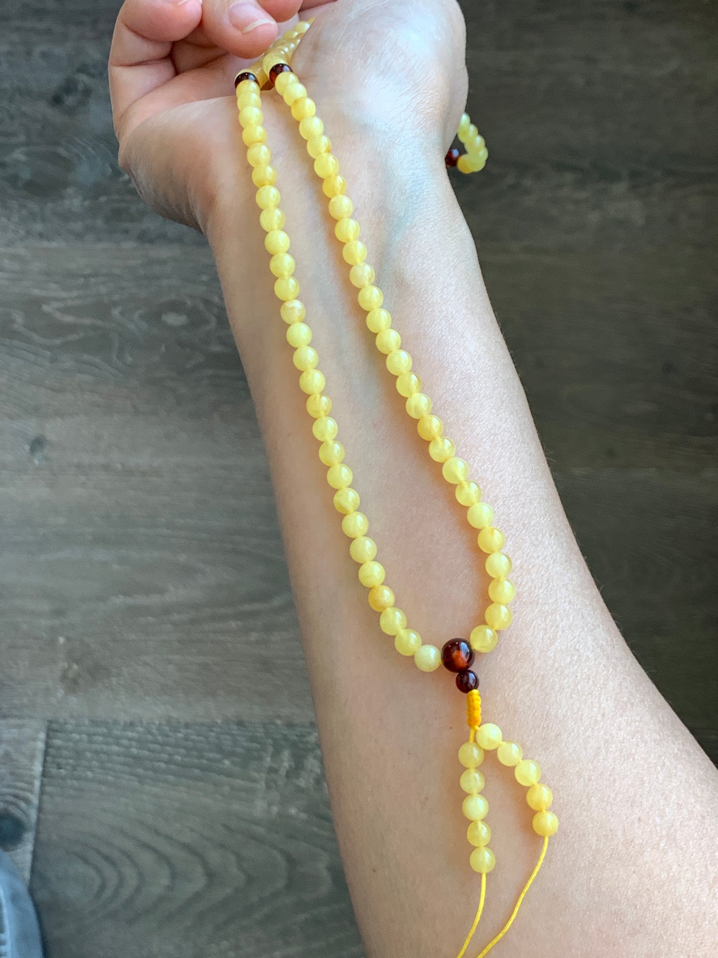 Certified Natural Amber Beads Long Strand Beaded Necklace 5.3mm 10.21g 22” 0871