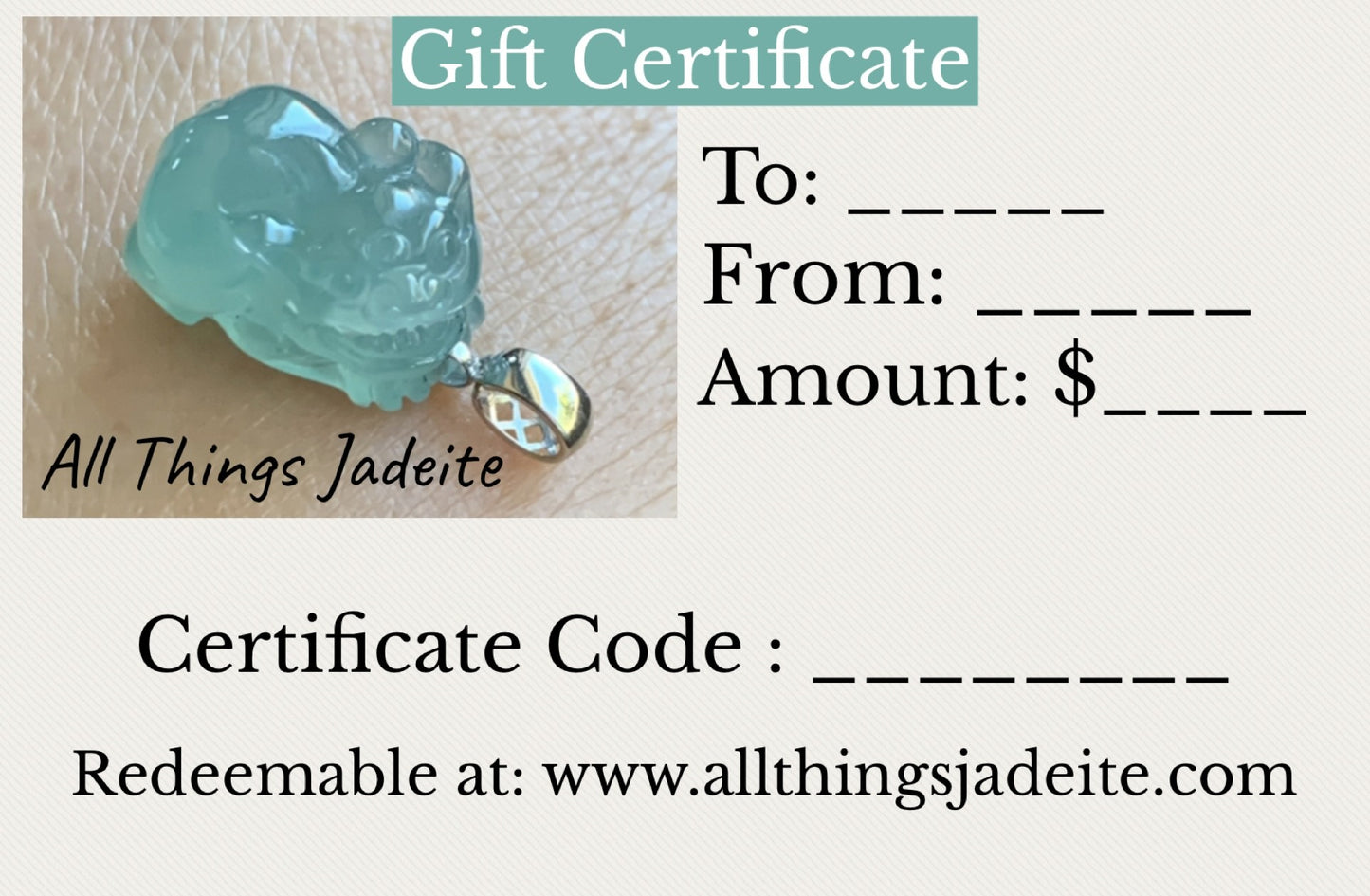 All Things Jadeite Gift Card