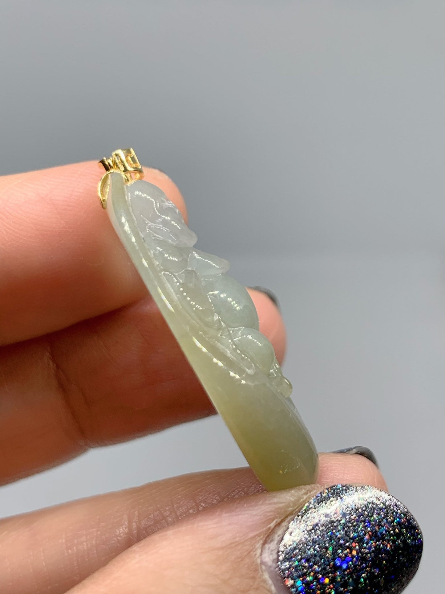 Certified Burmese Icy Premium Natural Yellow Jadeite Buddha Pendant 18K Yellow Gold Bail w/ or w/o Chain 正冰起胶天然黄翡精工佛公吊坠18K