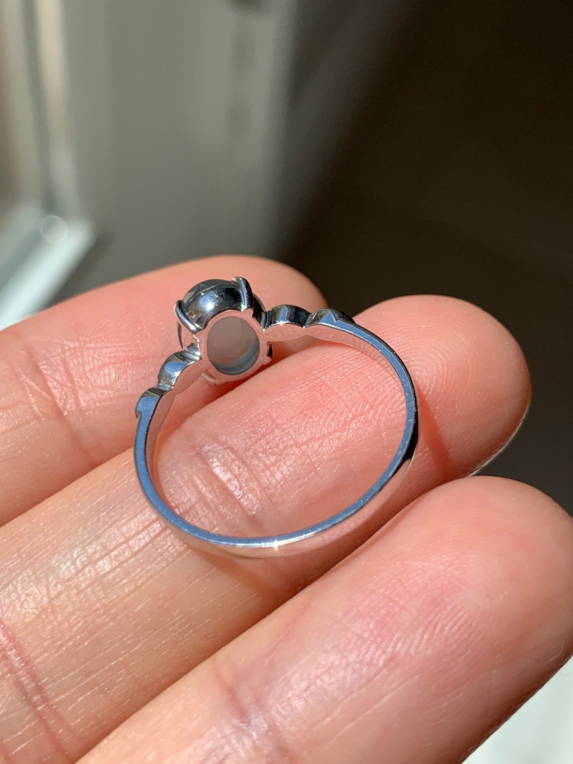 Certified Natural Guatemalan Premium Highly Translucent Blue Jadeite Ring with genuine Diamonds 18K White Gold Sz 7 天然危地马拉正高冰蓝水翡翠钻石镶嵌戒指