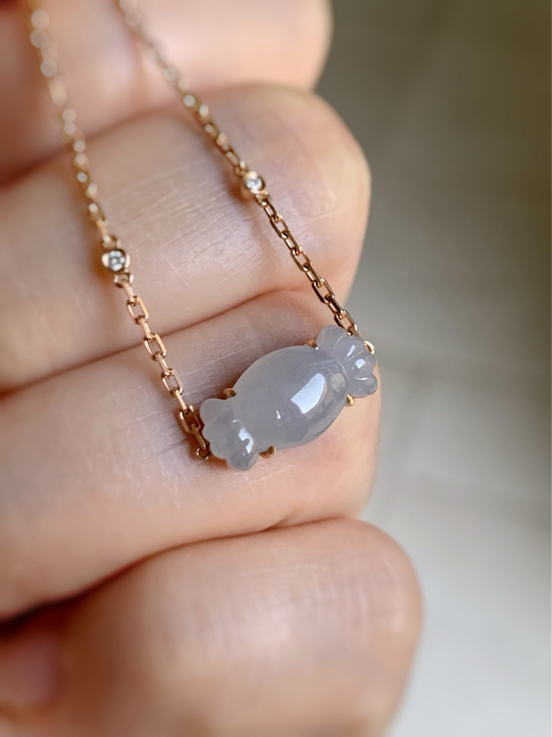Certified Natural Burmese Premium Light Purple Jadeite Candy Bracelet 18K Rose Gold & Diamonds 6.25-7.25” 天然缅甸冰胶淡紫翡翠钻石镶嵌手链