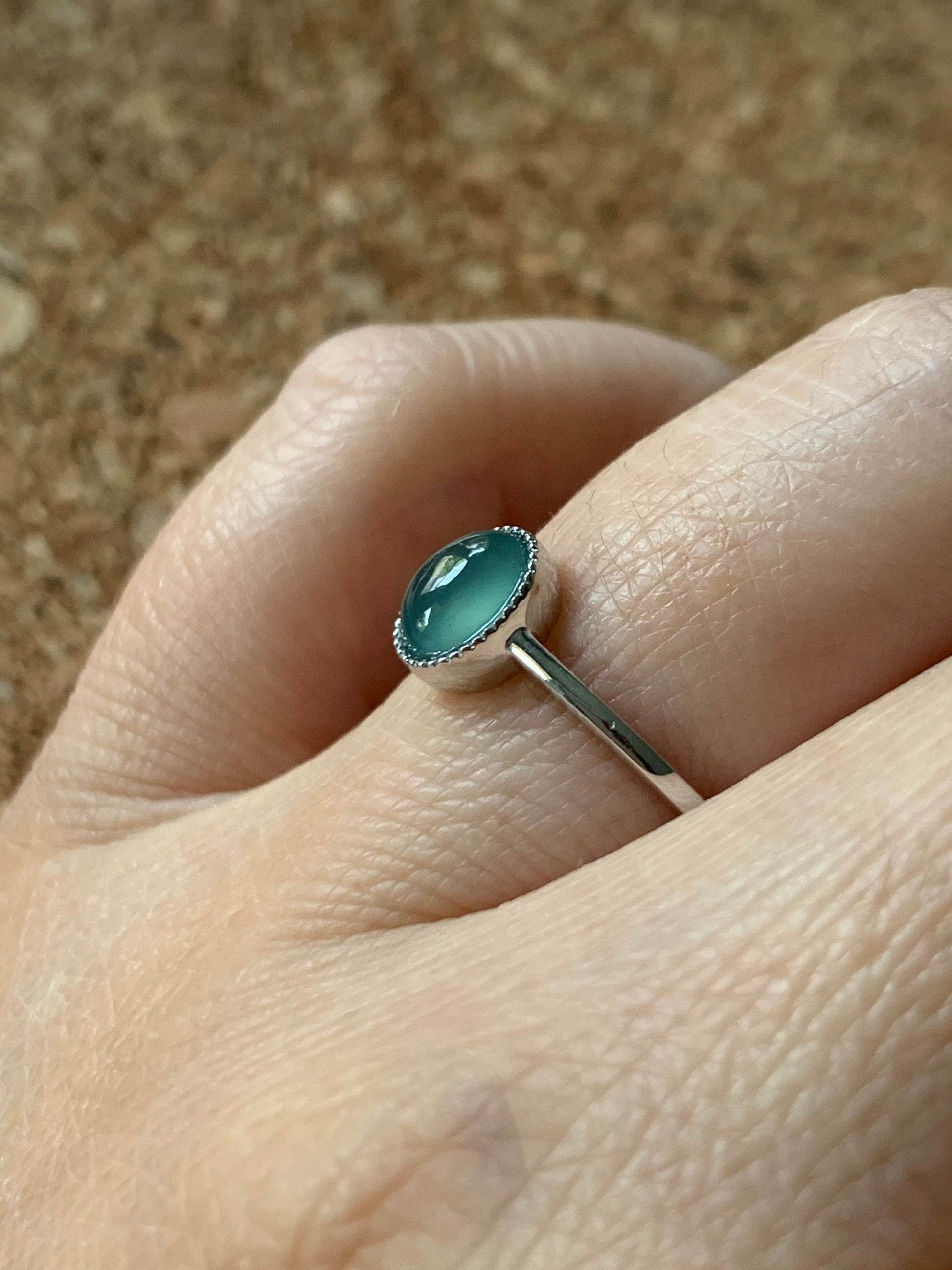 Certified Natural Guatemalan Premium Highly Translucent Icy Light Green Jadeite Solitaire Ring 18K White Gold Size 7 天然冰危晴底起光翡翠镶嵌戒指 1072