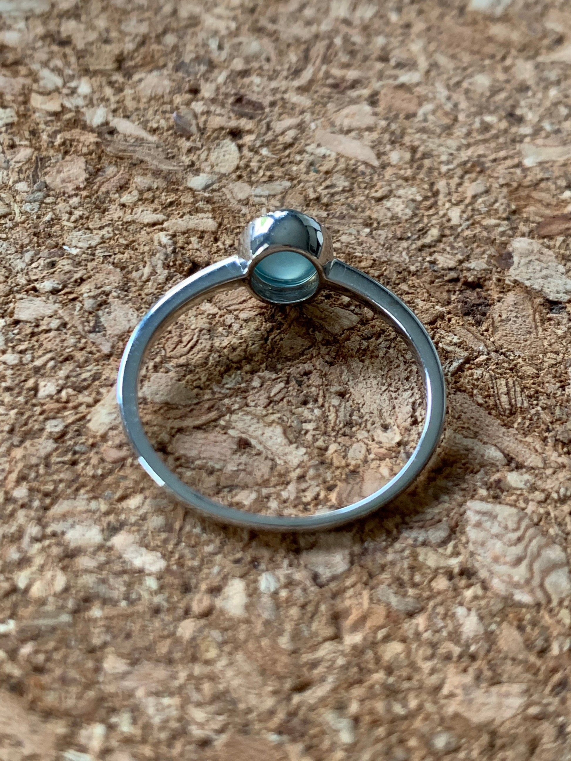 Certified Natural Guatemalan Premium Highly Translucent Icy Light Green Jadeite Solitaire Ring 18K White Gold Size 7 天然冰危晴底起光翡翠镶嵌戒指 1072