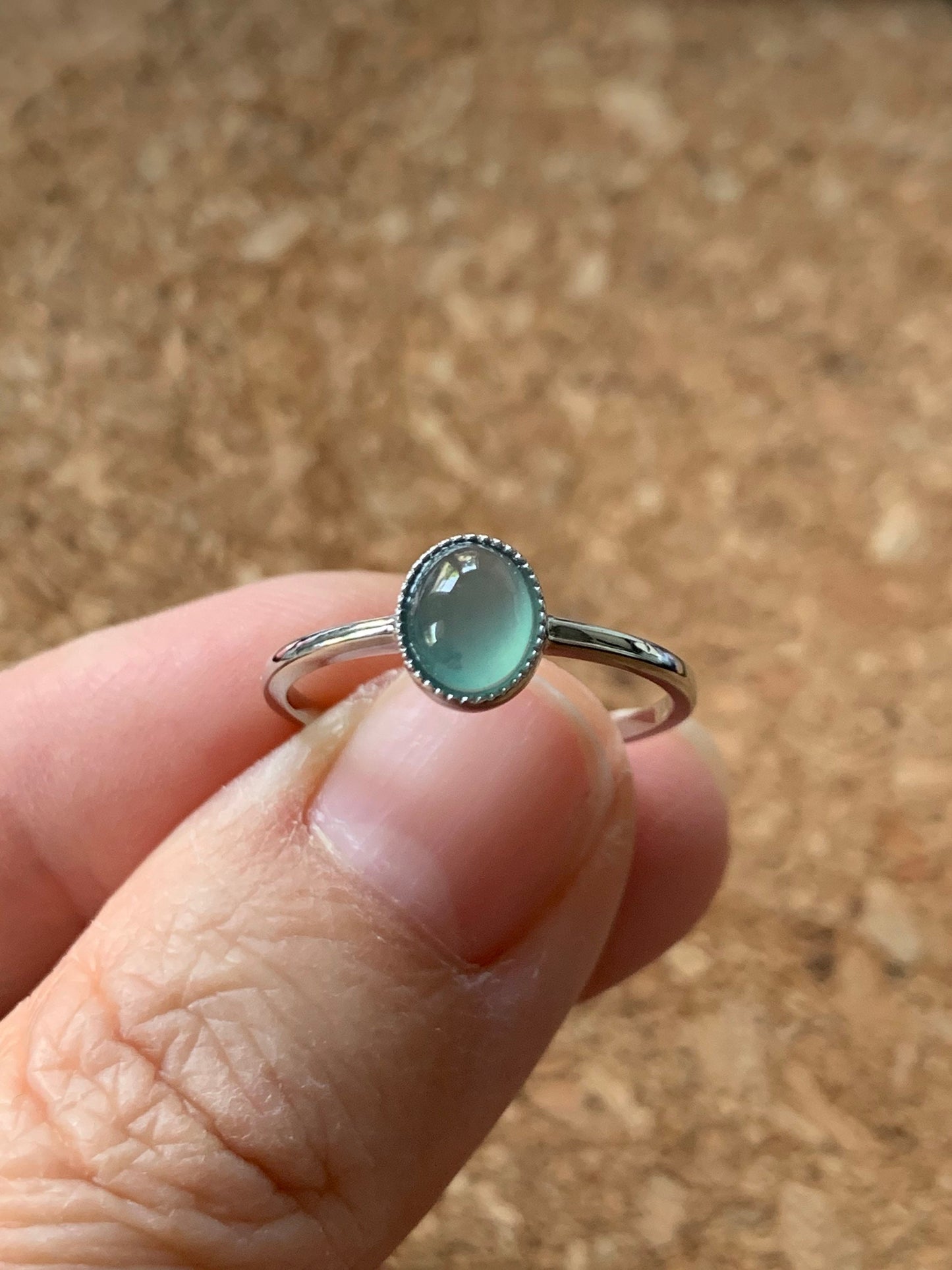 Certified Natural Guatemalan Premium Highly Translucent Icy Light Green Jadeite Solitaire Ring 18K White Gold Size 7 天然冰危晴底起光翡翠镶嵌戒指 1072