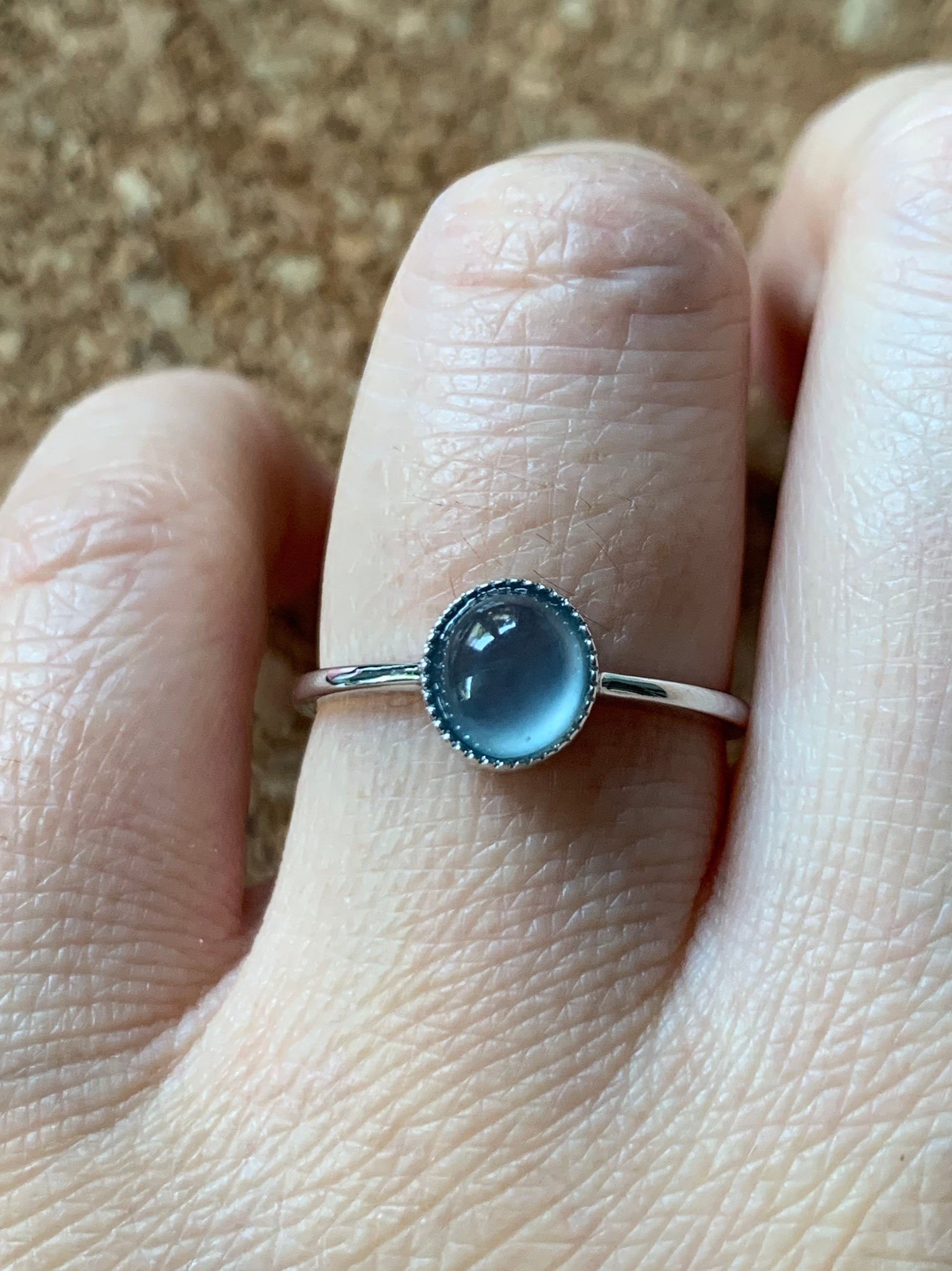 Certified Natural Guatemalan Premium Highly Translucent Icy Blue Jadeite Solitaire Ring 18K White Gold Size 7 天然冰危蓝水起光翡翠镶嵌戒指 1073