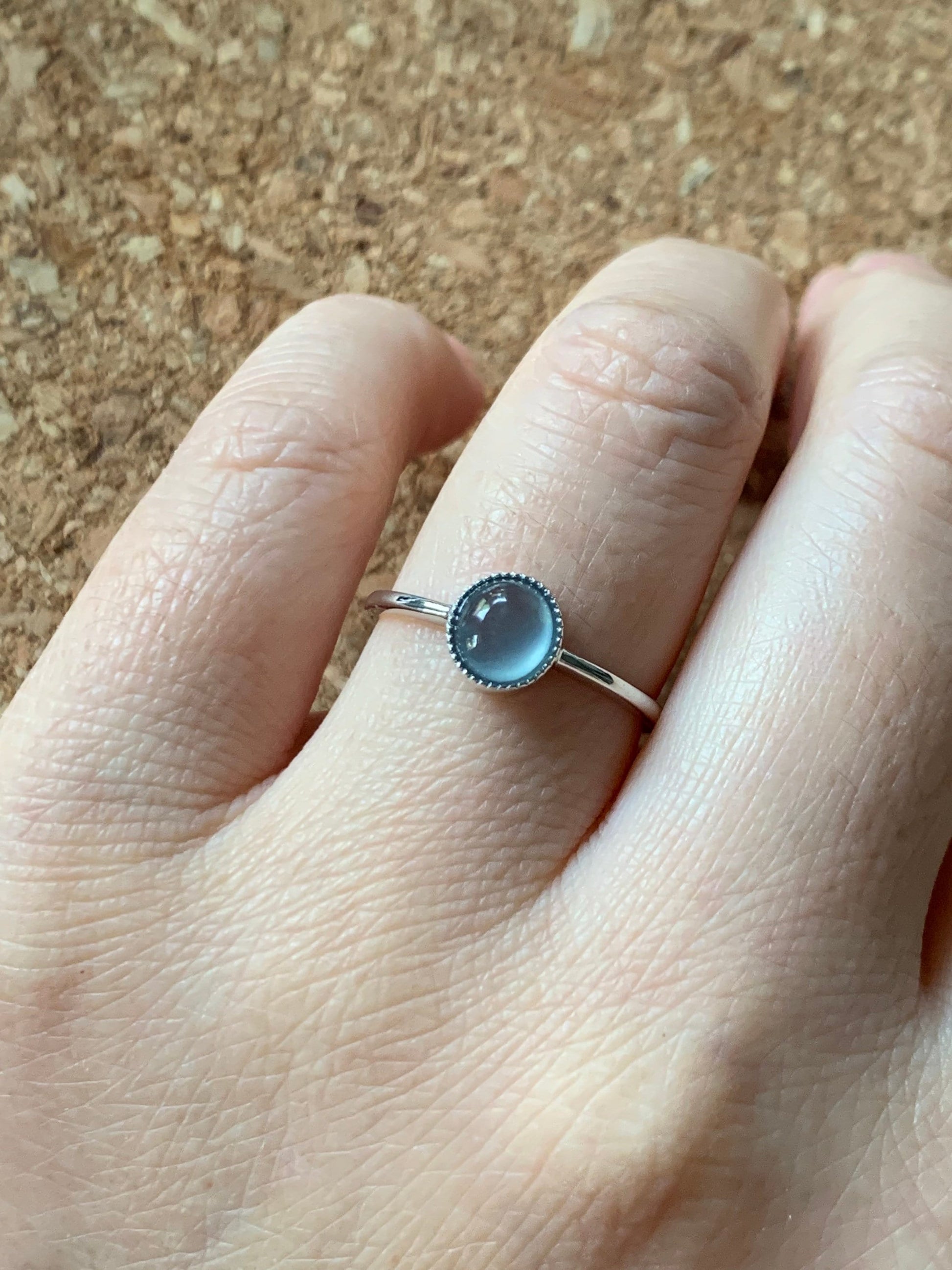 Certified Natural Guatemalan Premium Highly Translucent Icy Blue Jadeite Solitaire Ring 18K White Gold Size 7 天然冰危蓝水起光翡翠镶嵌戒指 1071