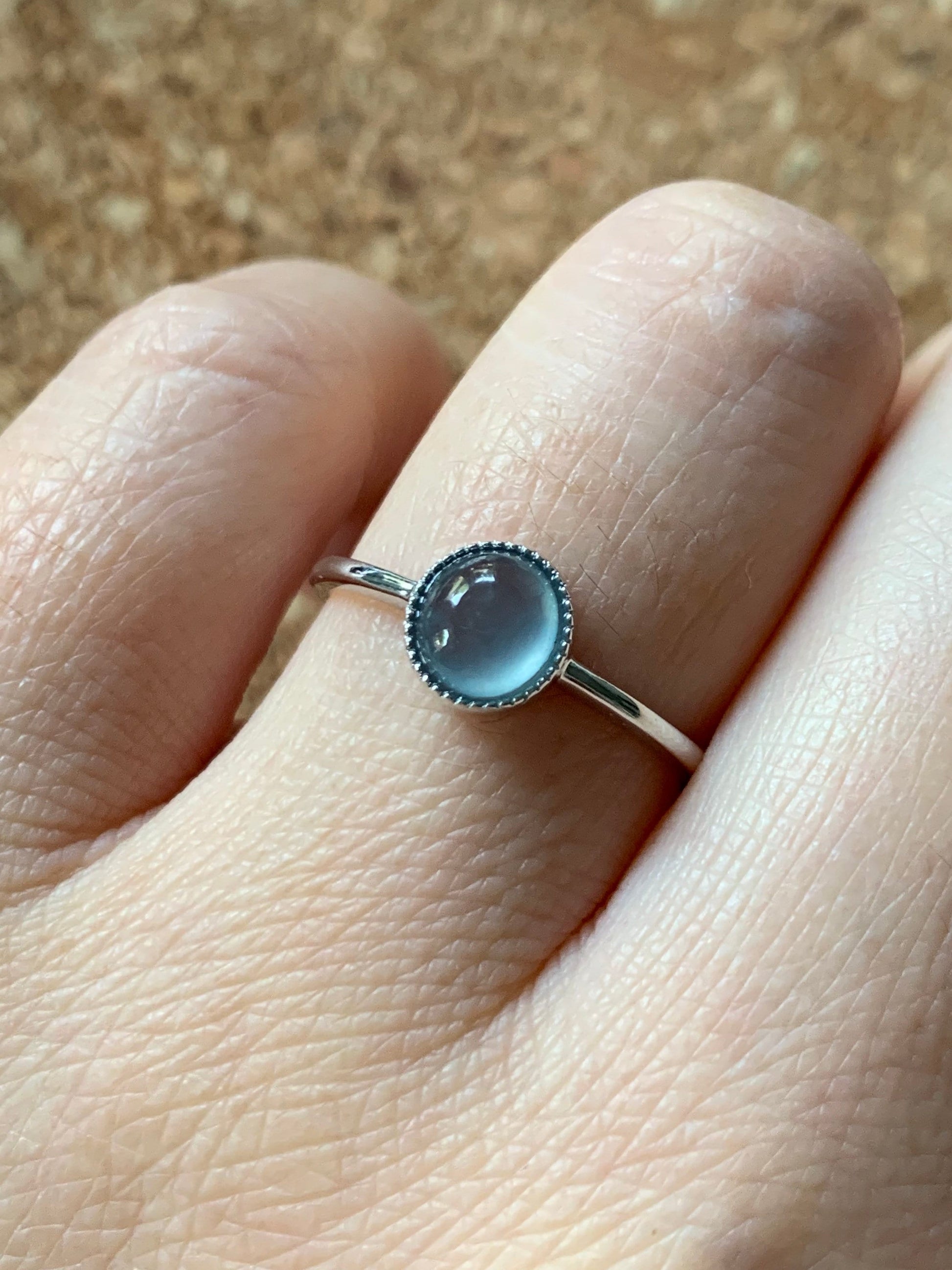 Certified Natural Guatemalan Premium Highly Translucent Icy Blue Jadeite Solitaire Ring 18K White Gold Size 7 天然冰危蓝水起光翡翠镶嵌戒指 1071