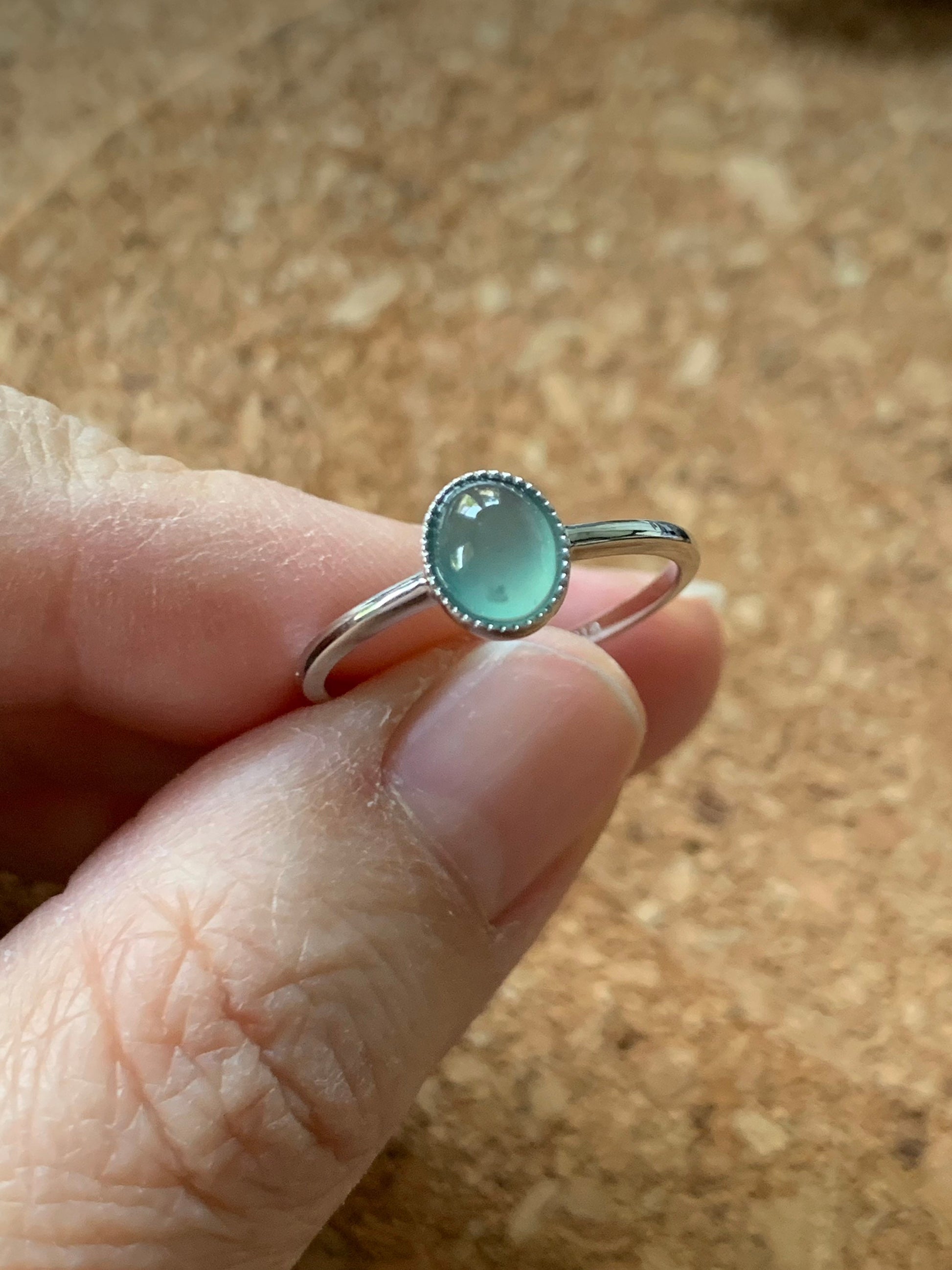 Certified Natural Guatemalan Premium Highly Translucent Icy Light Green Jadeite Solitaire Ring 18K White Gold Size 7 天然冰危晴底起光翡翠镶嵌戒指 1072