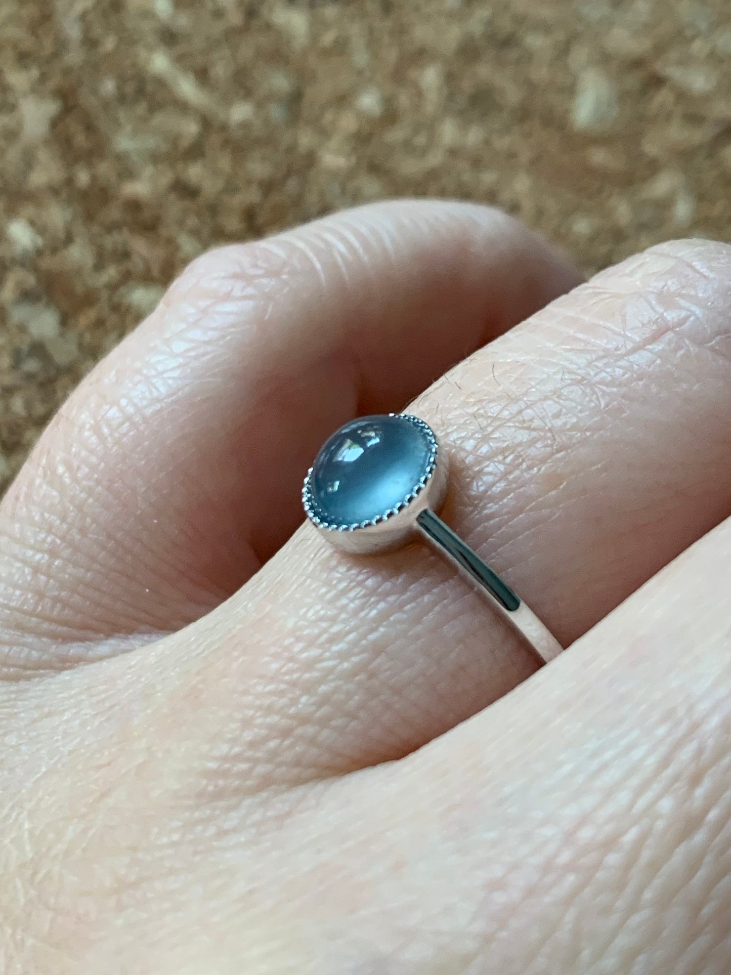 Certified Natural Guatemalan Premium Highly Translucent Icy Blue Jadeite Solitaire Ring 18K White Gold Size 7 天然冰危蓝水起光翡翠镶嵌戒指 1073