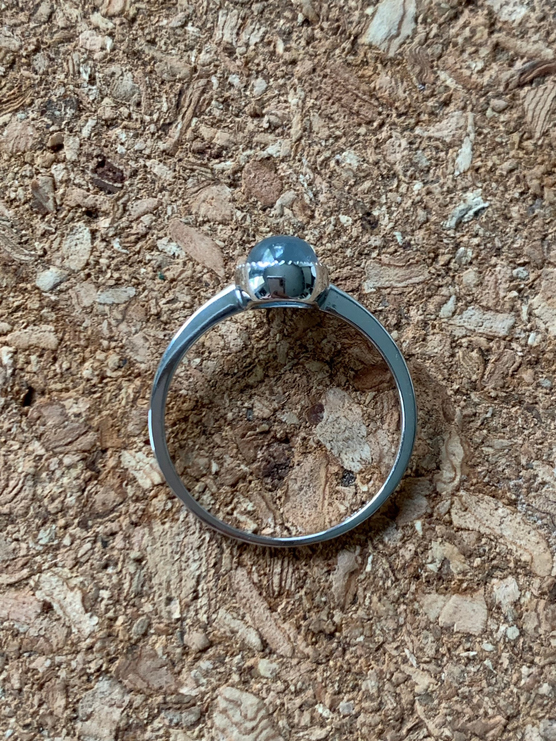 Certified Natural Guatemalan Premium Highly Translucent Icy Blue Jadeite Solitaire Ring 18K White Gold Size 7 天然冰危蓝水起光翡翠镶嵌戒指 1073