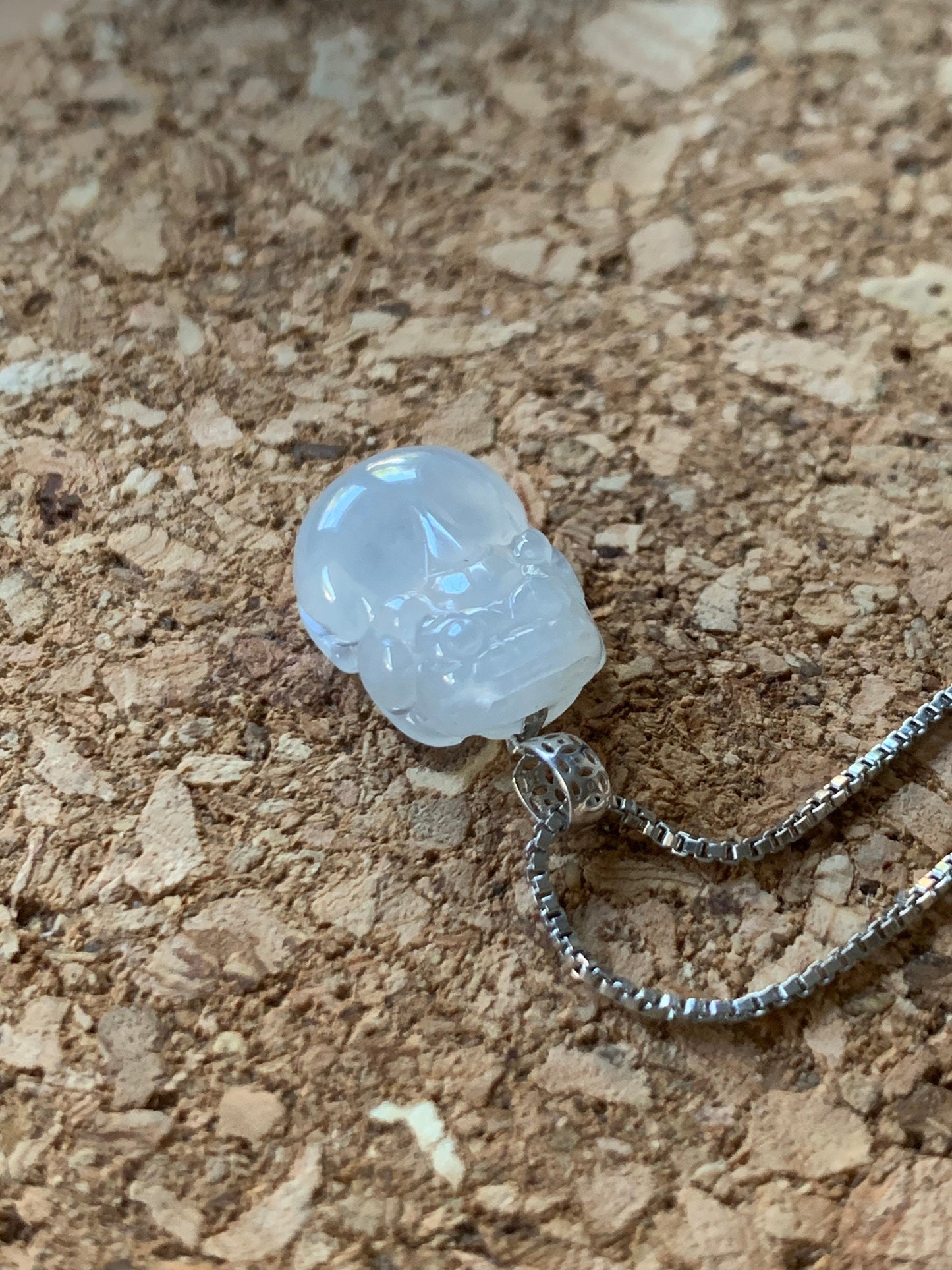 Natural Burmese Premium Icy Highly Translucent & Gelatinous White Jadeite Pixiu Pendant 18K White Gold Bail 天然缅甸起冰起光白冰翡翠貔貅吊坠